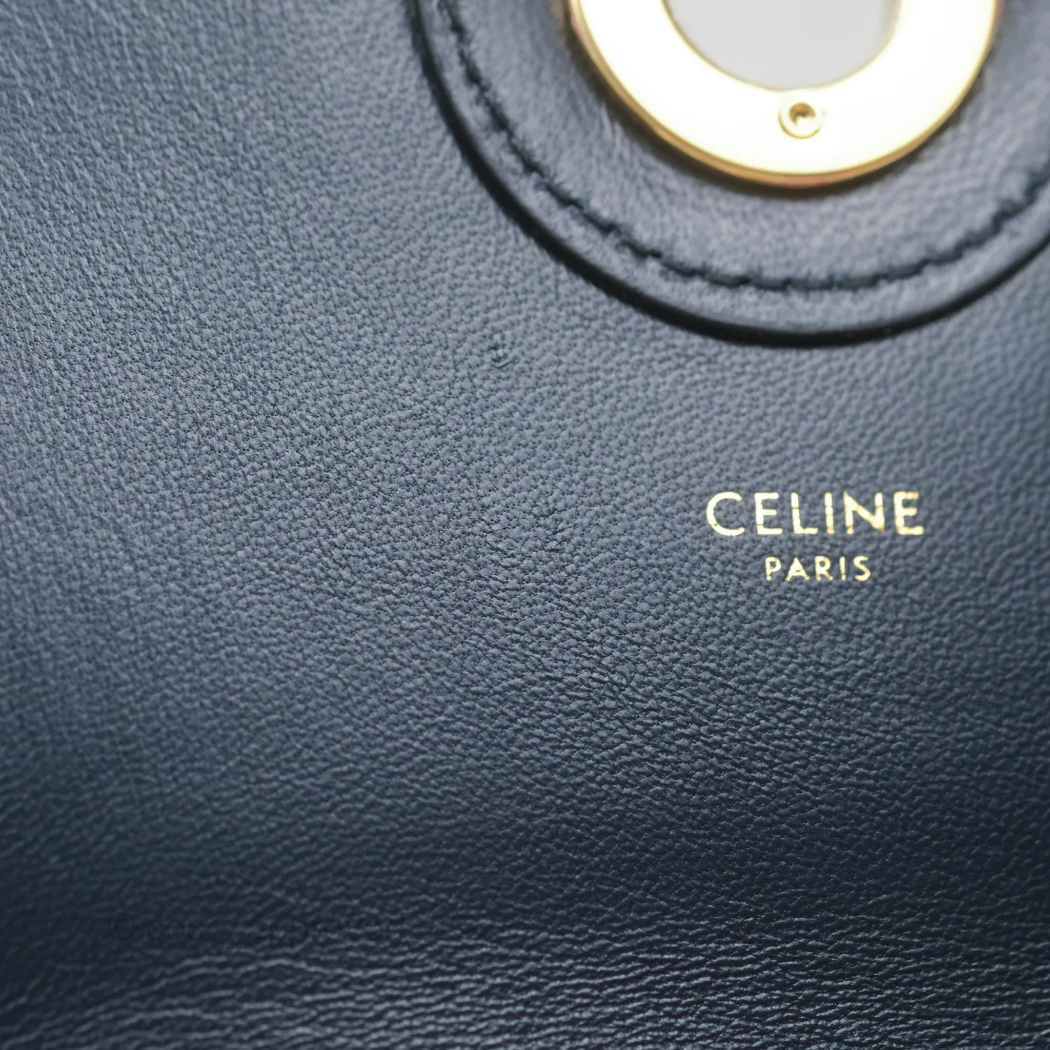 Celine Sulky Clutch Beige Gold Hardware