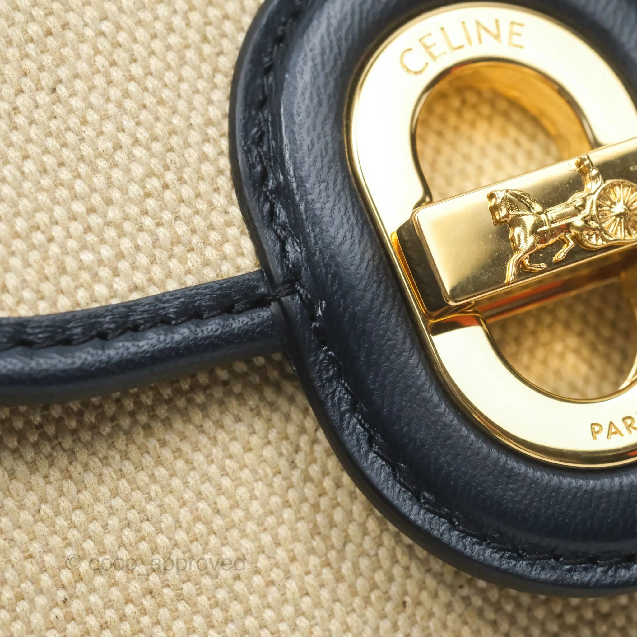 Celine Sulky Clutch Beige Gold Hardware