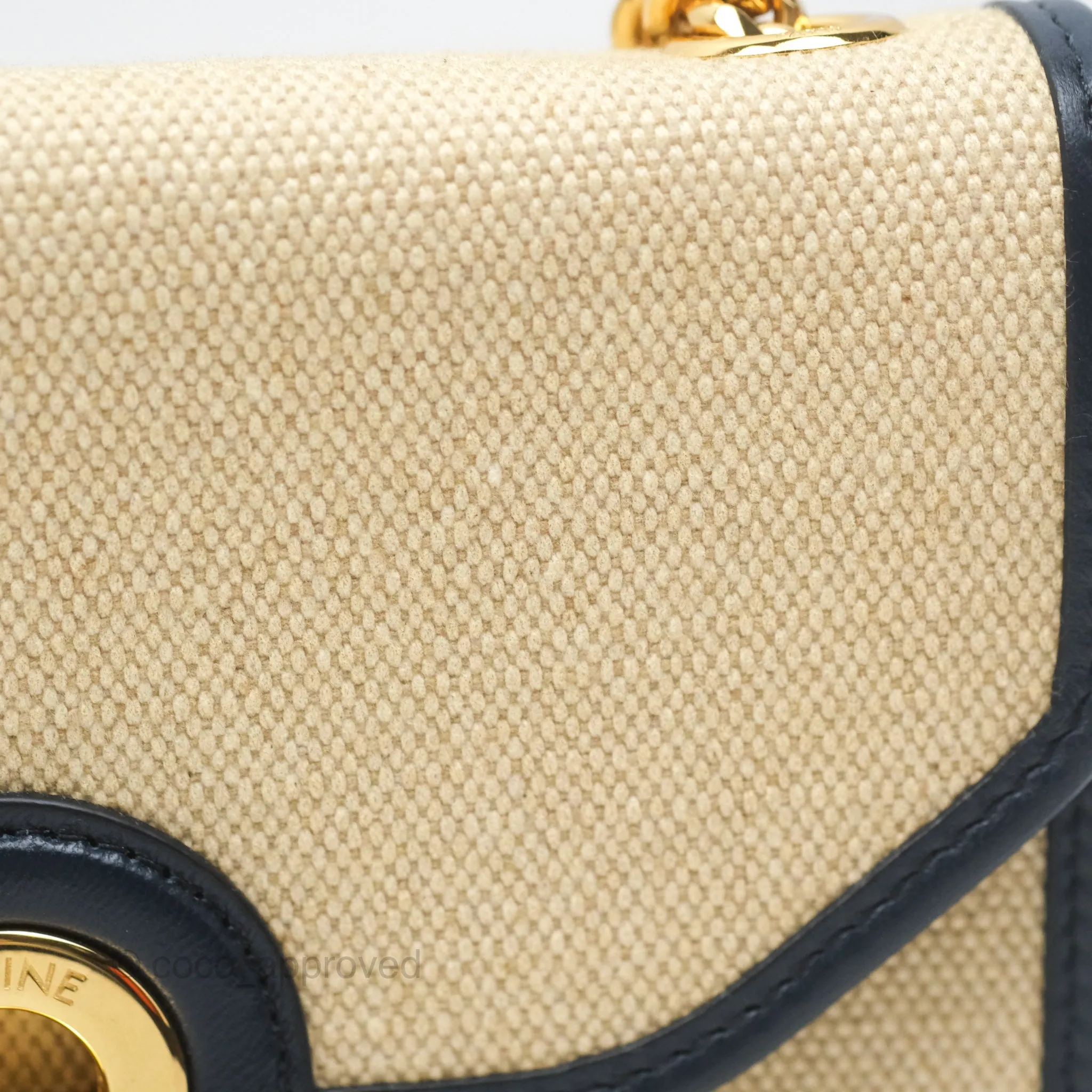 Celine Sulky Clutch Beige Gold Hardware