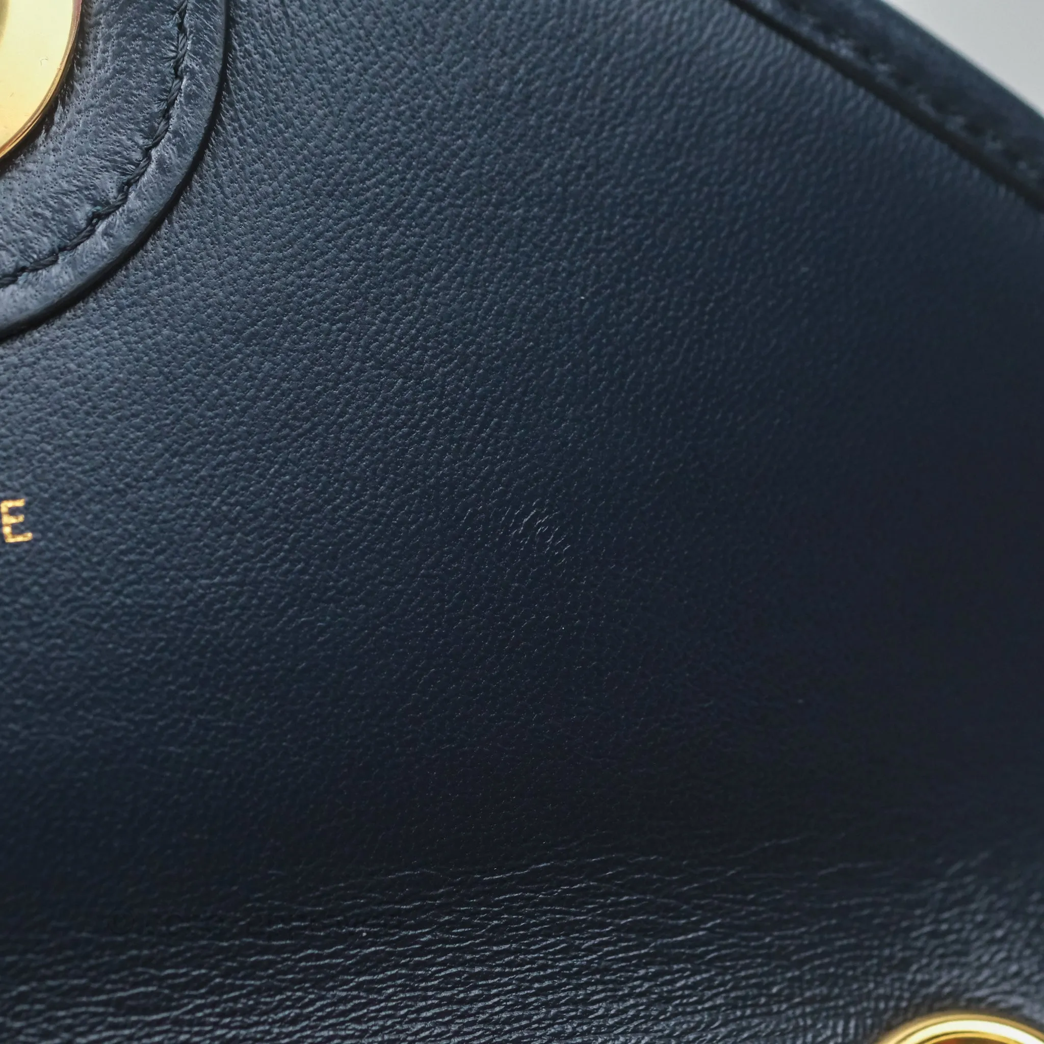 Celine Sulky Clutch Beige Gold Hardware