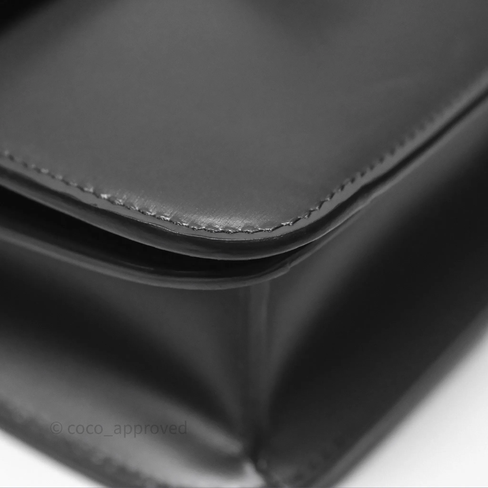 Celine Teen Classic Box Flap Dark Grey Box Calfskin