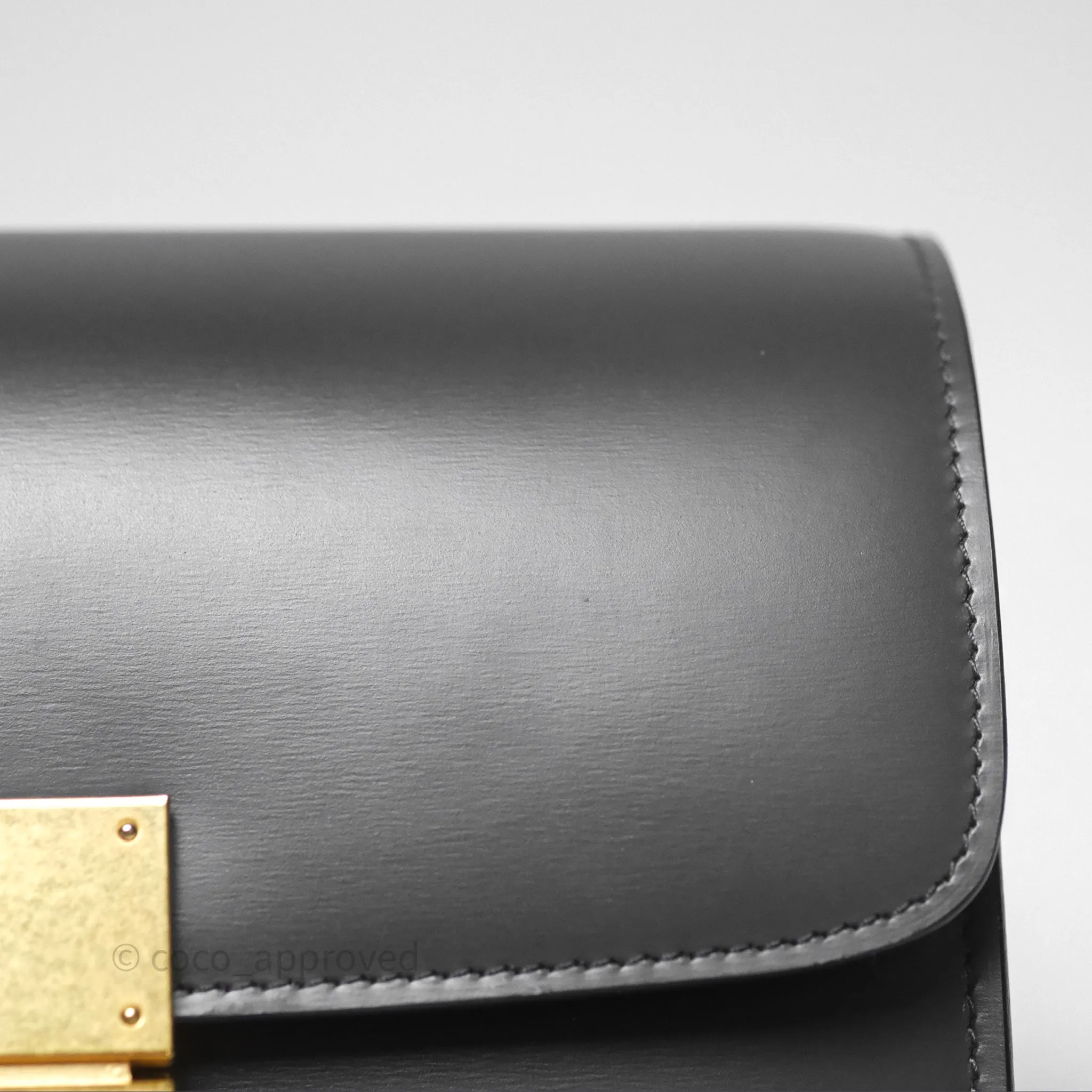 Celine Teen Classic Box Flap Dark Grey Box Calfskin