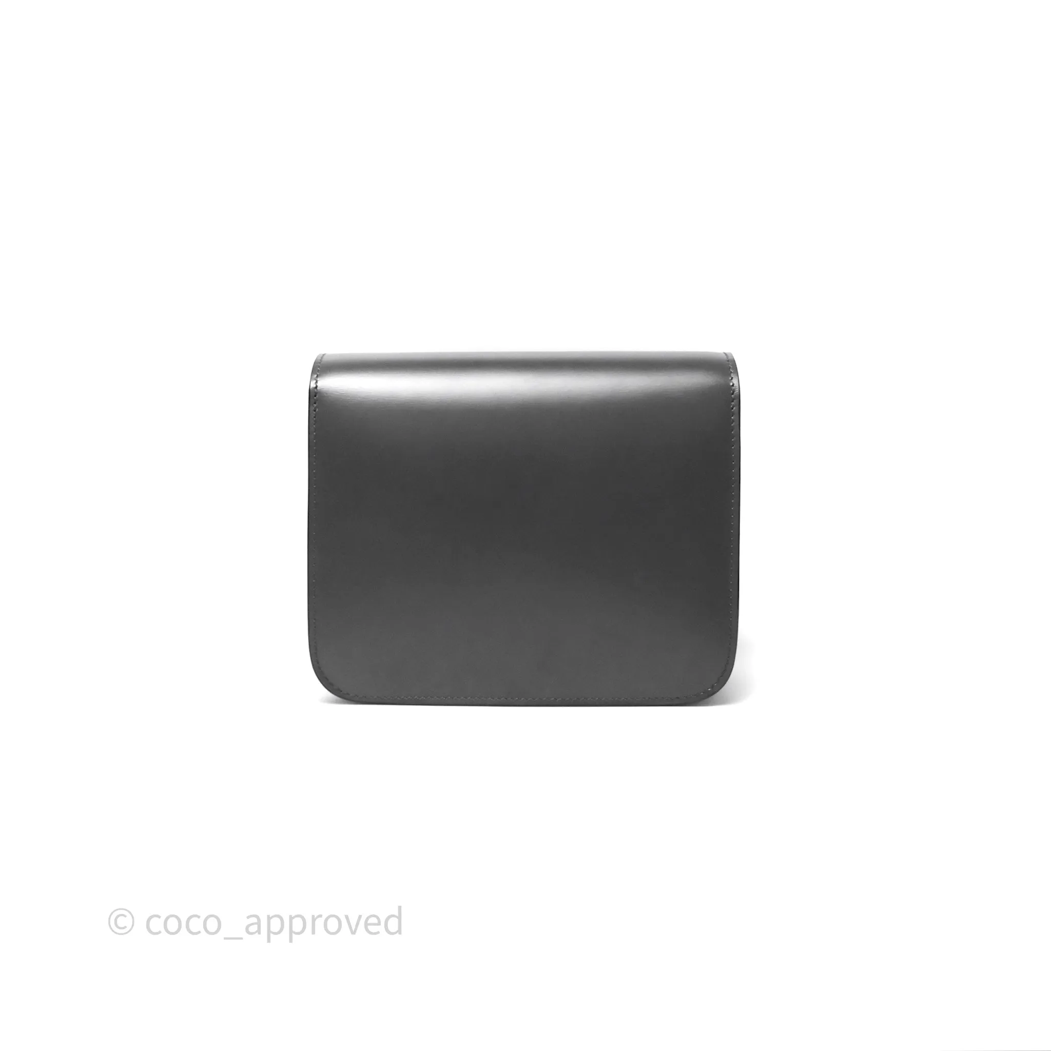 Celine Teen Classic Box Flap Dark Grey Box Calfskin