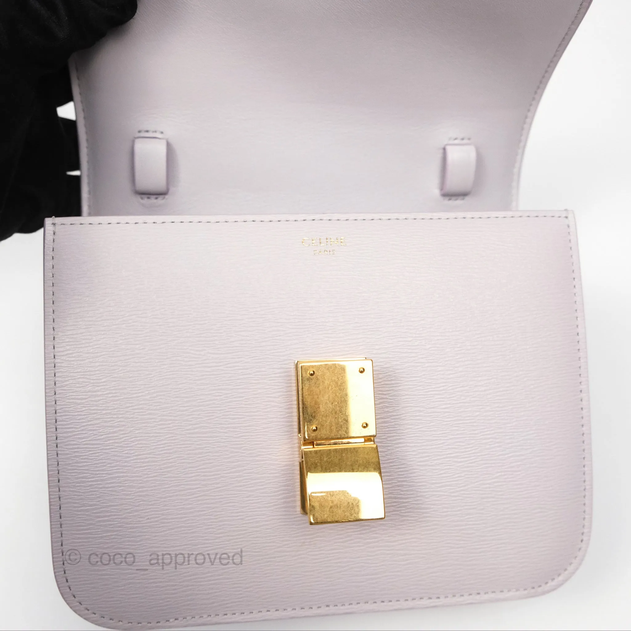 Celine Teen Classic Box Flap Lavender Grey Liege Calfskin