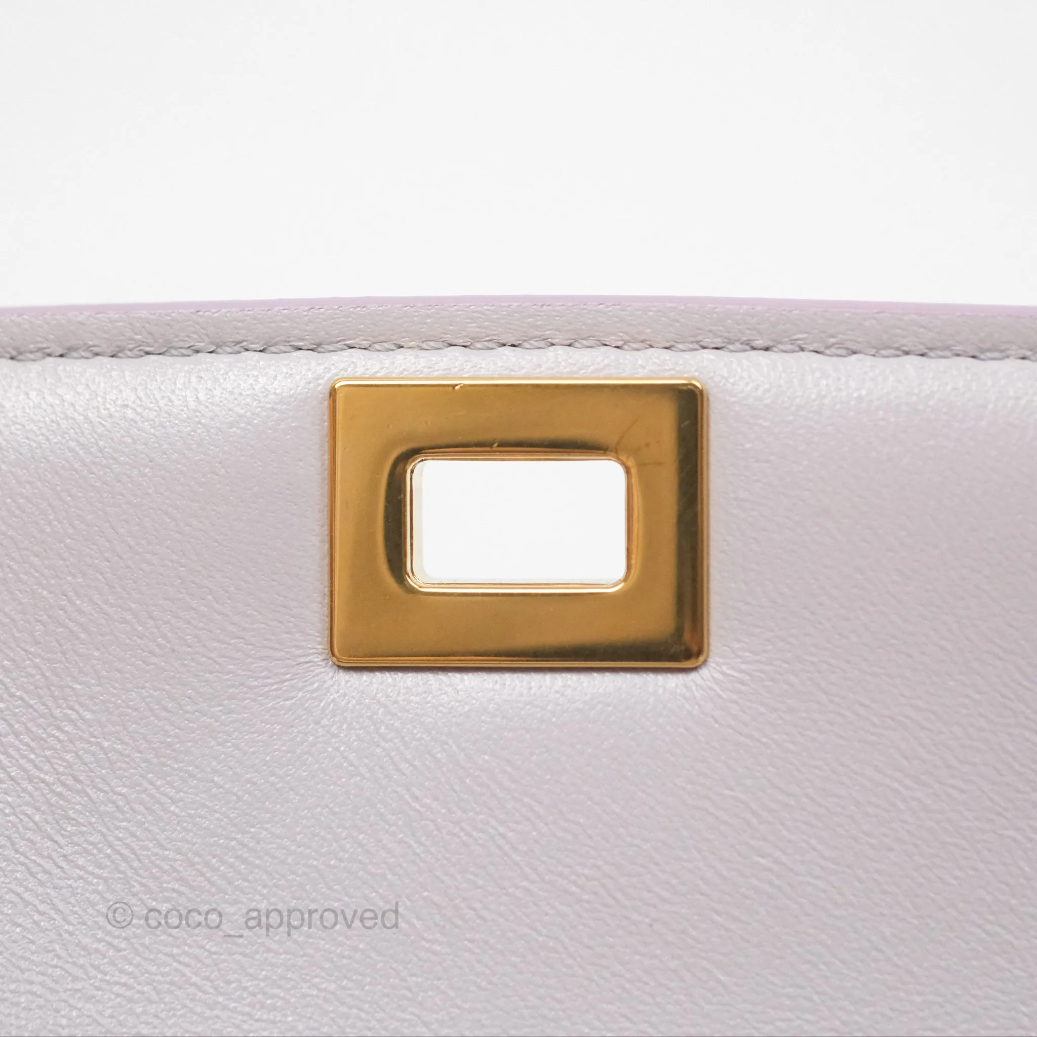 Celine Teen Classic Box Flap Lavender Grey Liege Calfskin