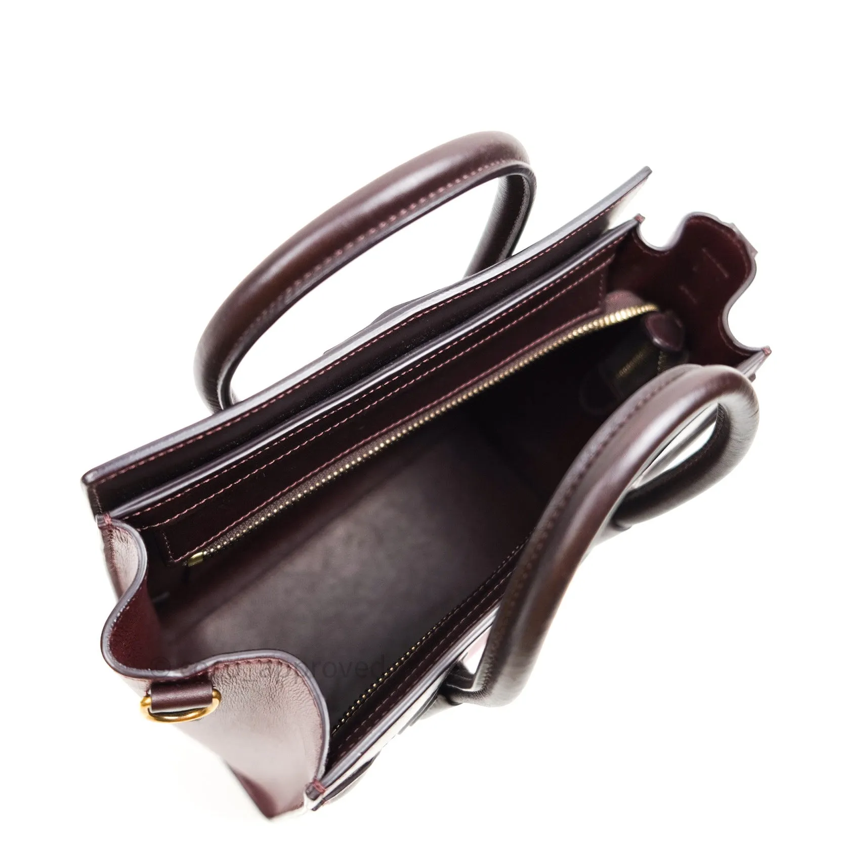 Celine Tri Color Dark Red/Pink/Brown Nano Luggage Tote