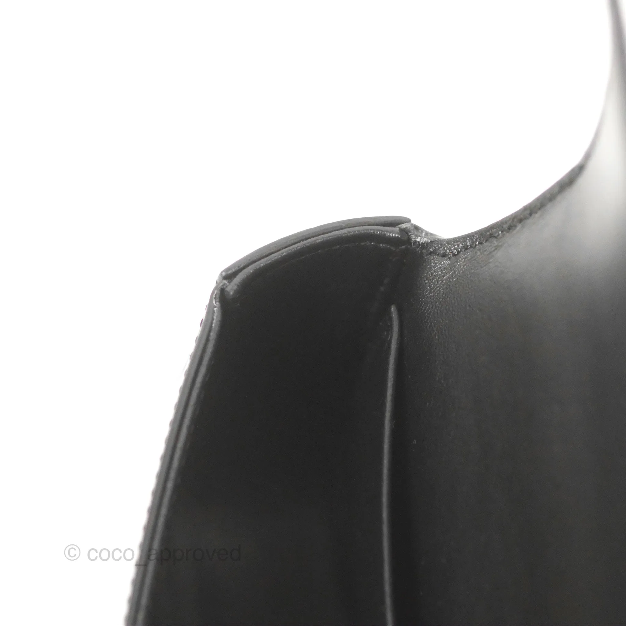 Celine Triomphe Chain Shoulder Bag Black Shiny Calfskin
