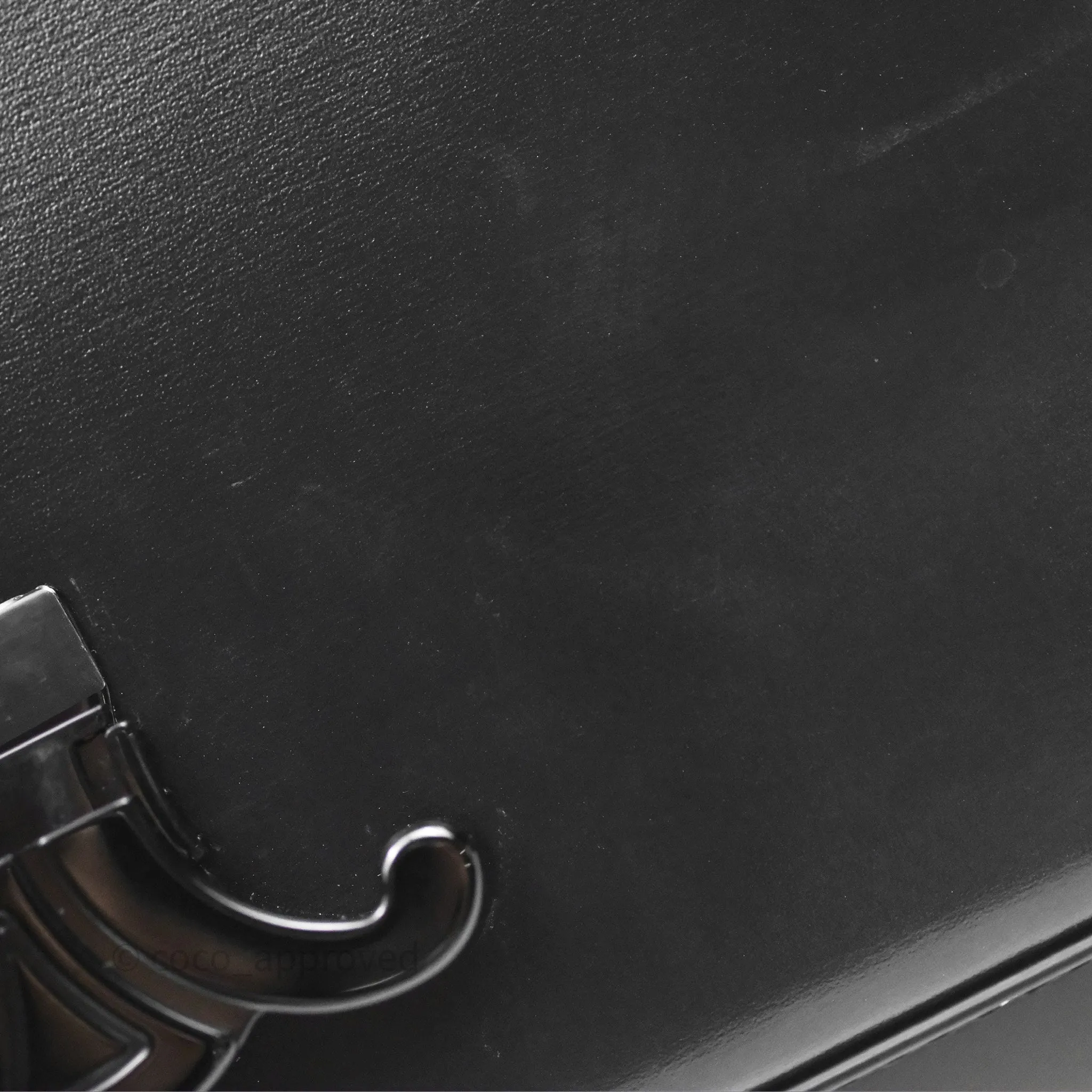 Celine Triomphe Chain Shoulder Bag So Black Shiny Calfskin