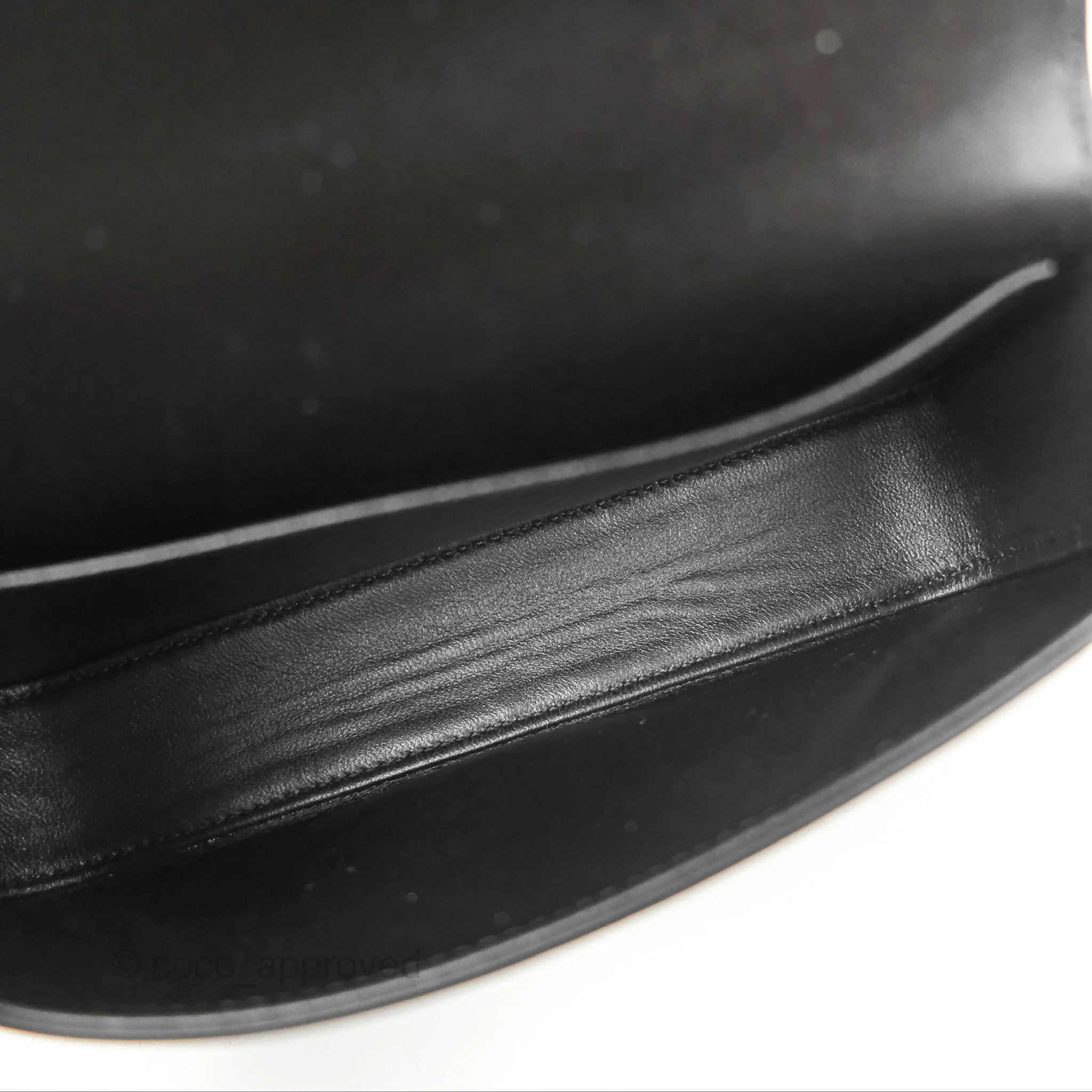 Celine Triomphe Chain Shoulder Bag So Black Shiny Calfskin