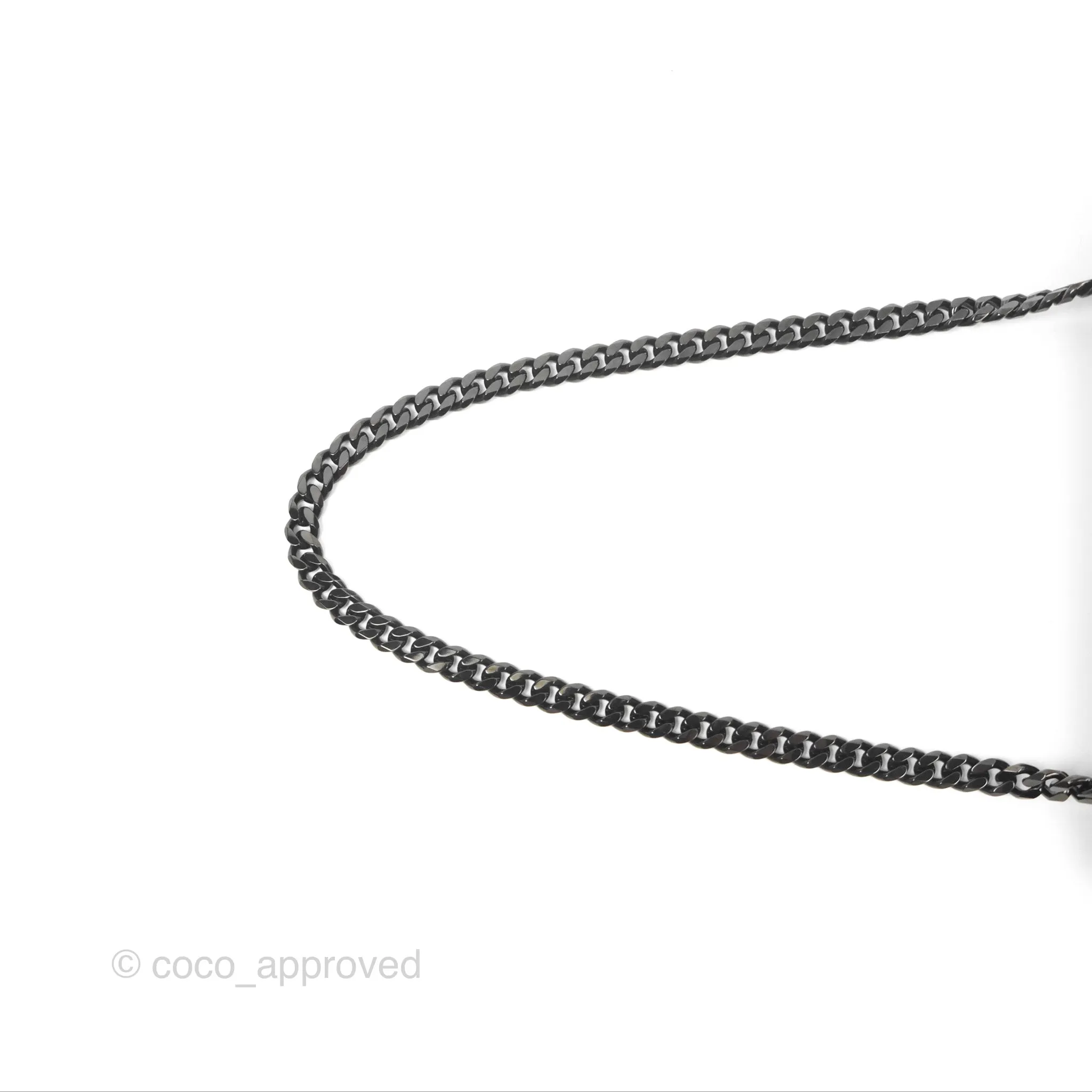 Celine Triomphe Chain Shoulder Bag So Black Shiny Calfskin
