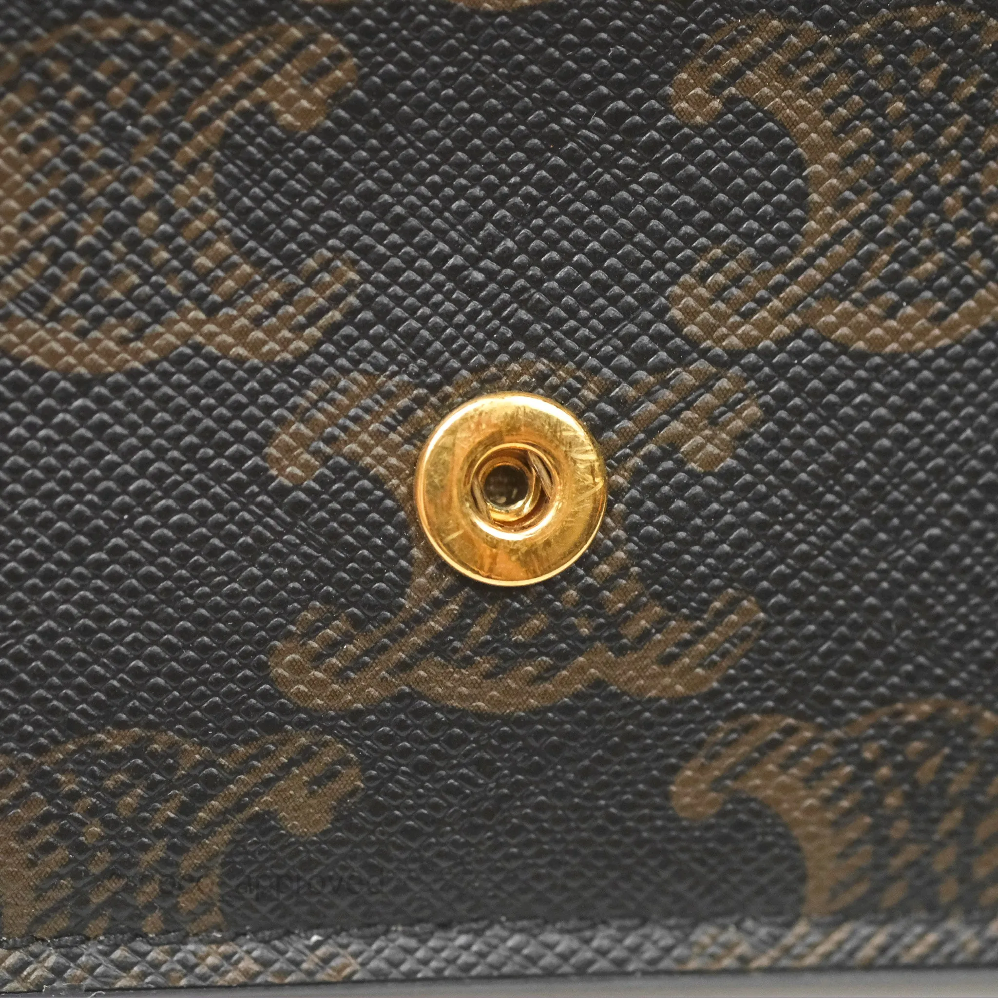 Celine Triomphe Flap Card Holder Triomphe Canvas Tan