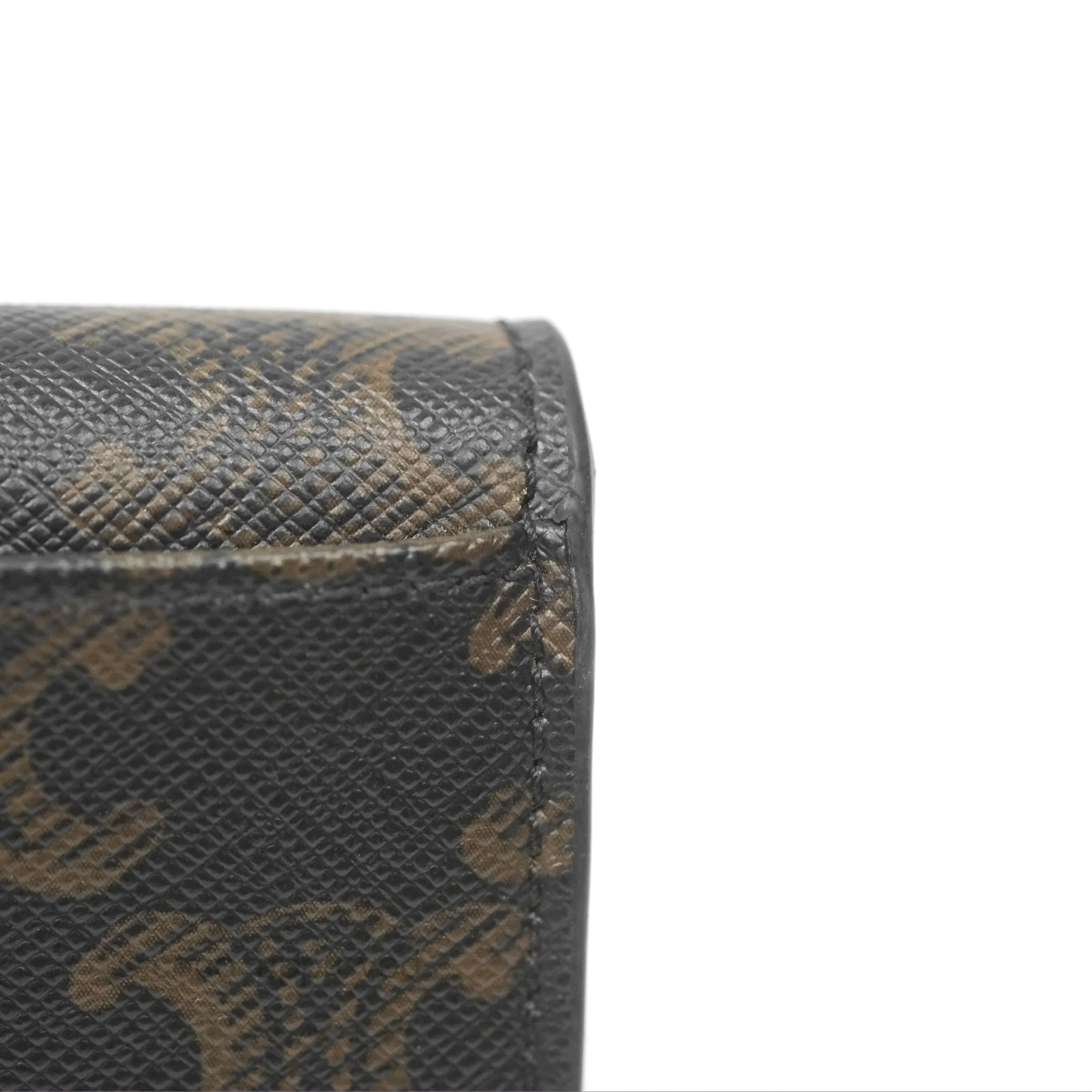 Celine Triomphe Flap Card Holder Triomphe Canvas Tan