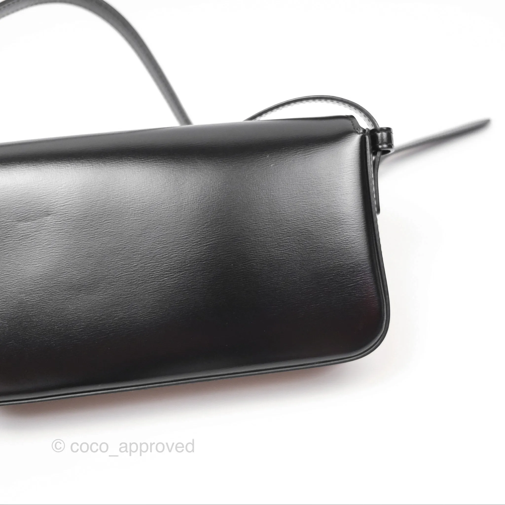 Celine Triomphe Shoulder Bag Black Calfskin