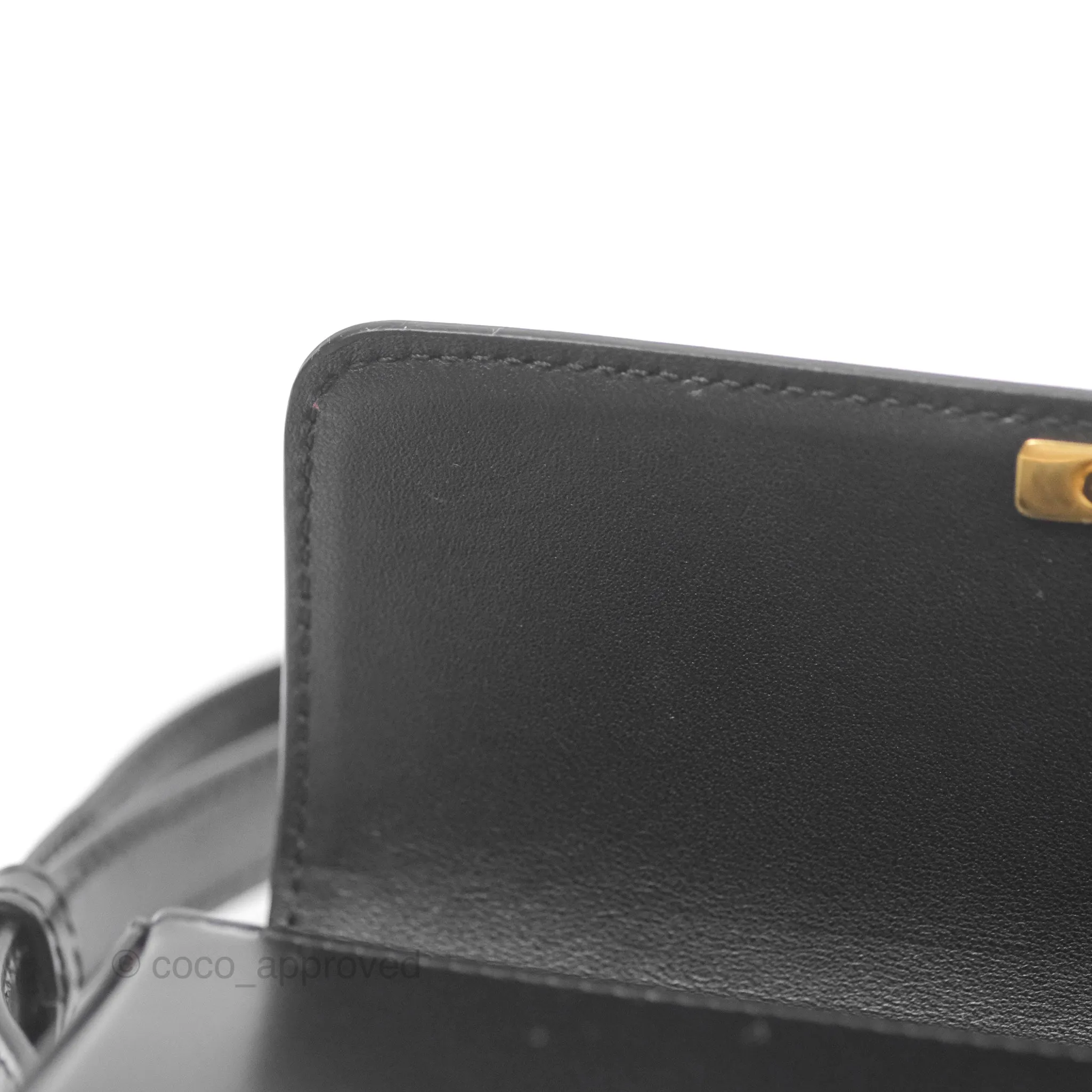 Celine Triomphe Shoulder Bag Black Calfskin