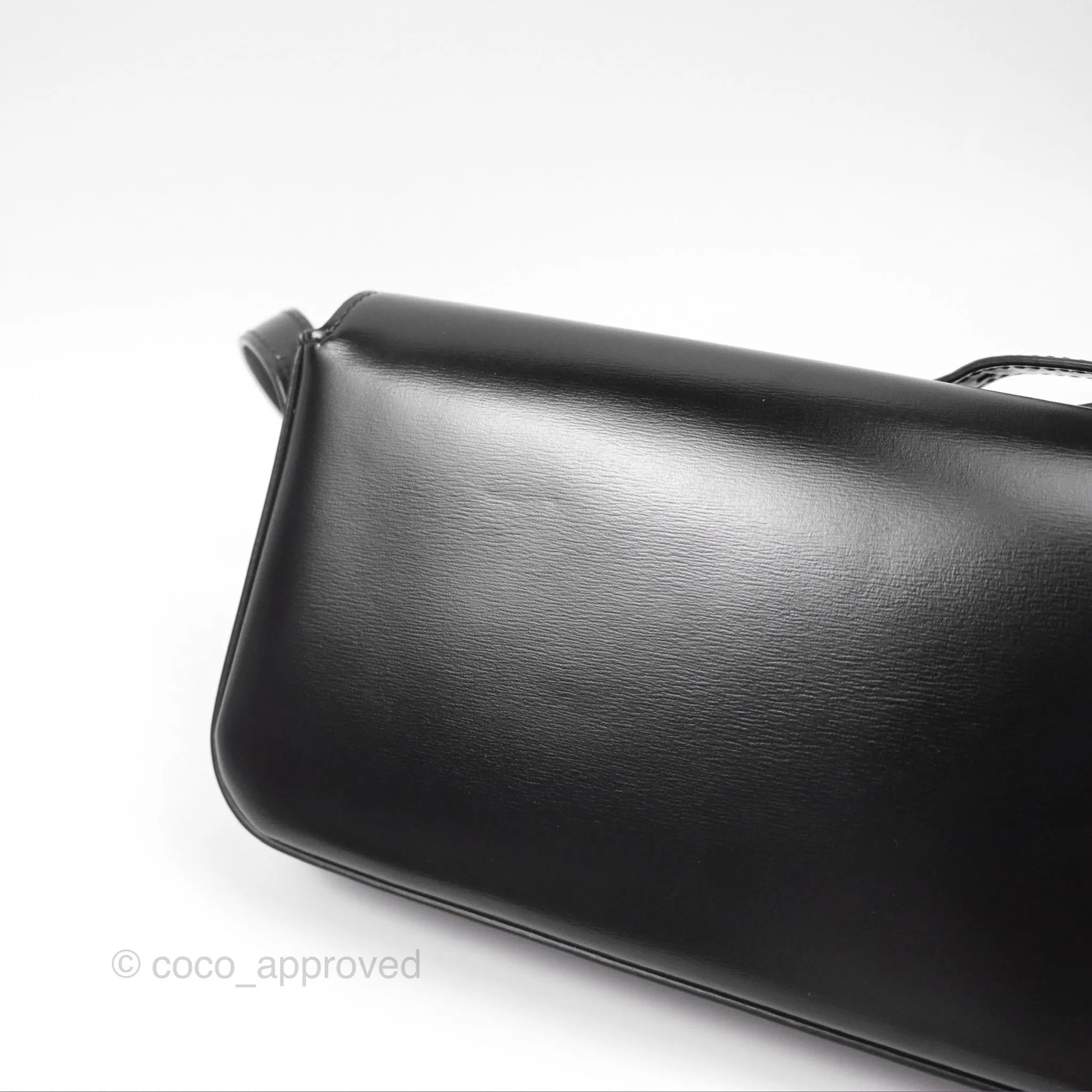 Celine Triomphe Shoulder Bag Black Calfskin