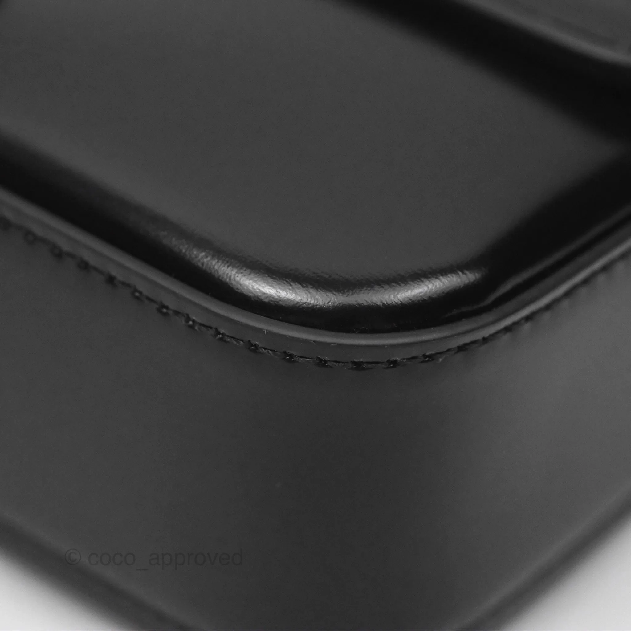 Celine Triomphe Shoulder Bag Black Calfskin