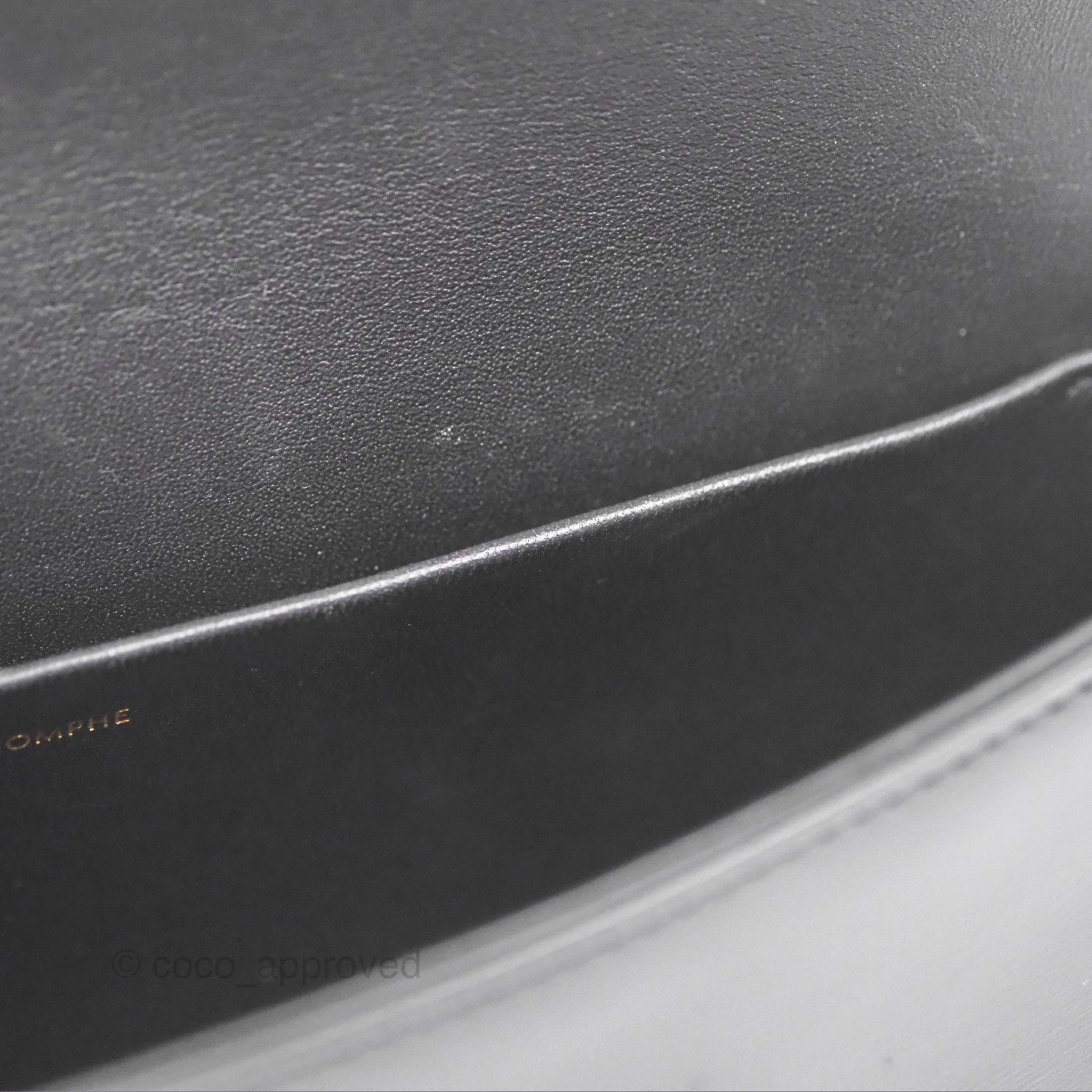 Celine Triomphe Shoulder Bag Black Calfskin