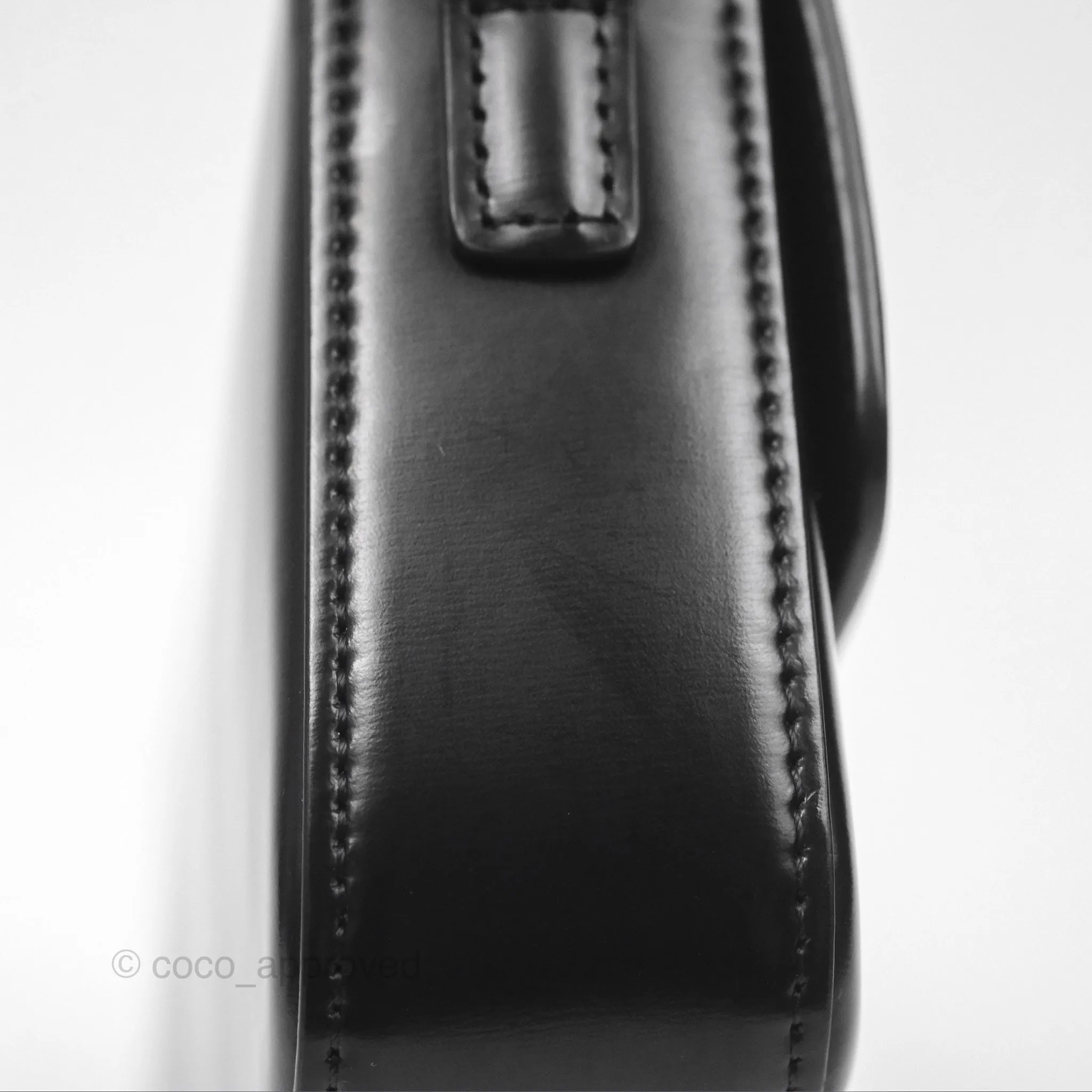 Celine Triomphe Shoulder Bag Black Calfskin