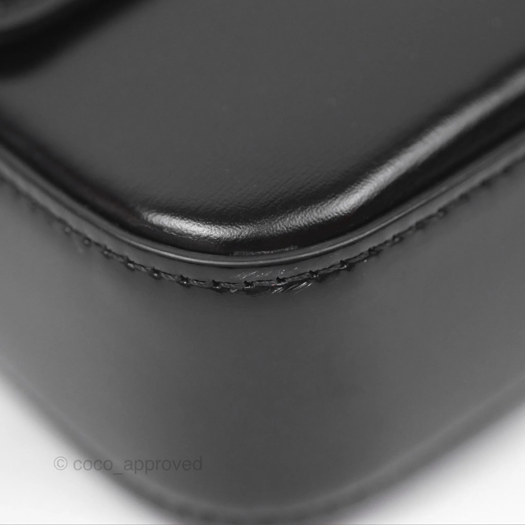 Celine Triomphe Shoulder Bag Black Calfskin