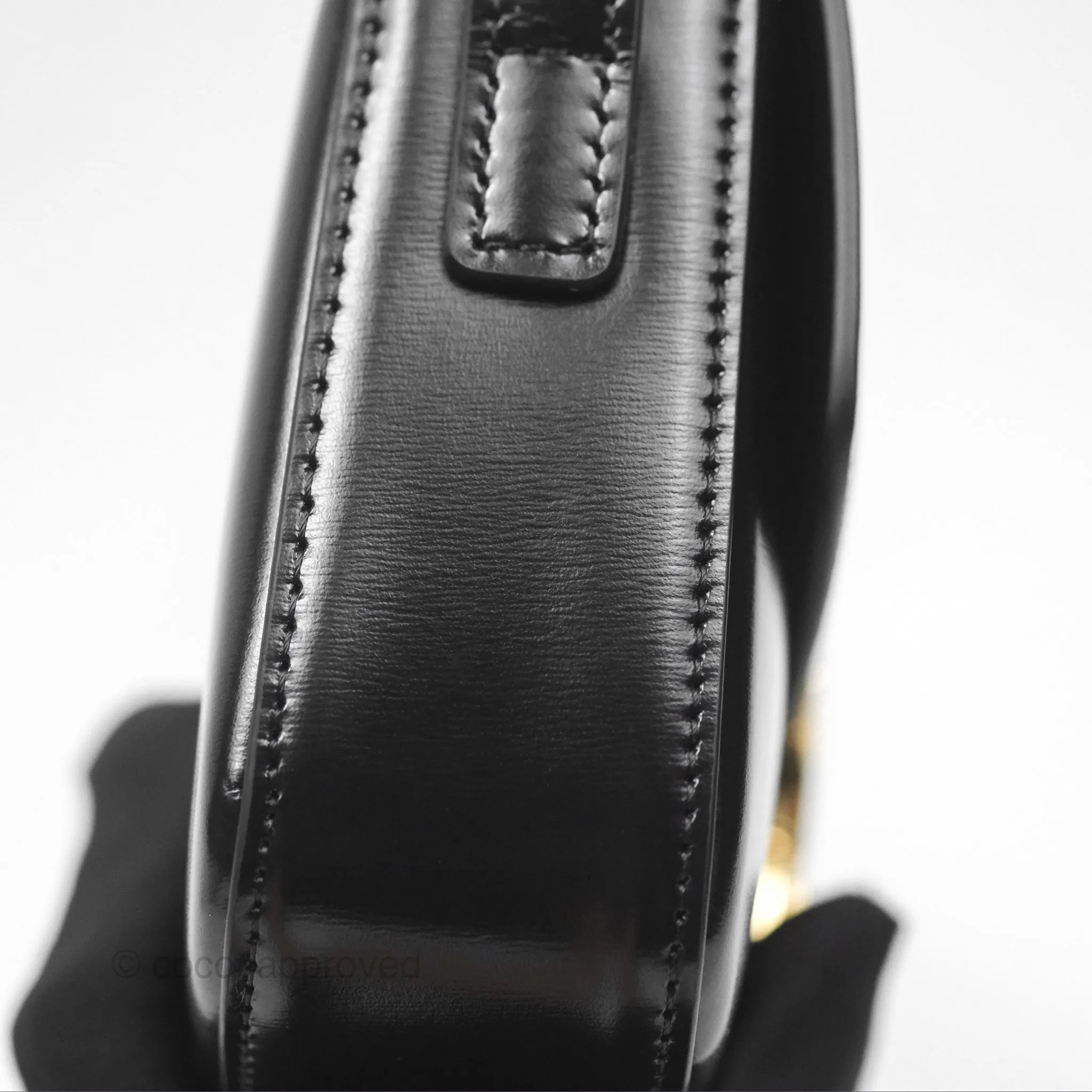 Celine Triomphe Shoulder Bag Black Calfskin