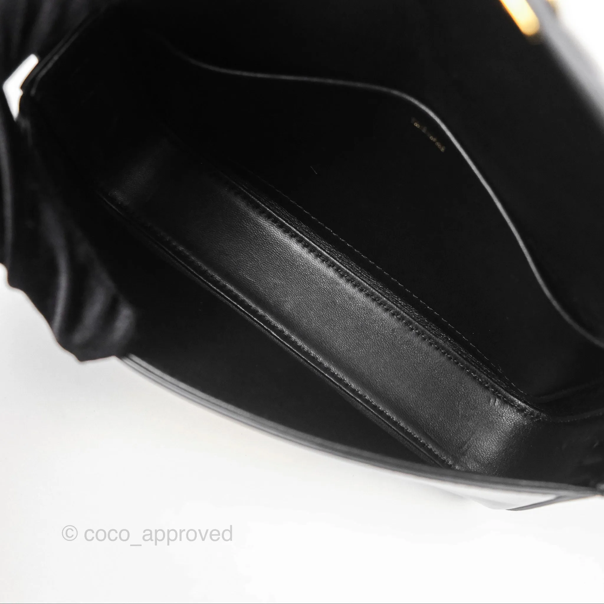 Celine Triomphe Shoulder Bag Black Calfskin