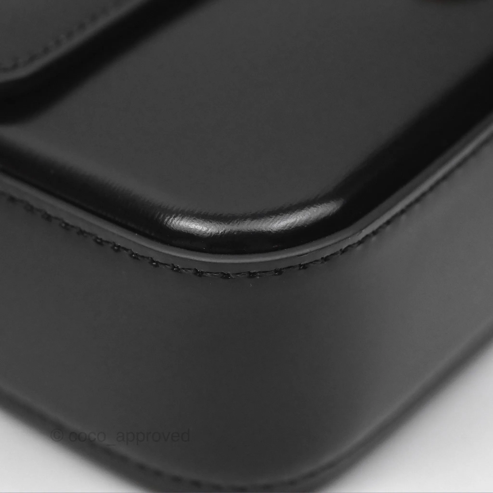 Celine Triomphe Shoulder Bag Black Calfskin