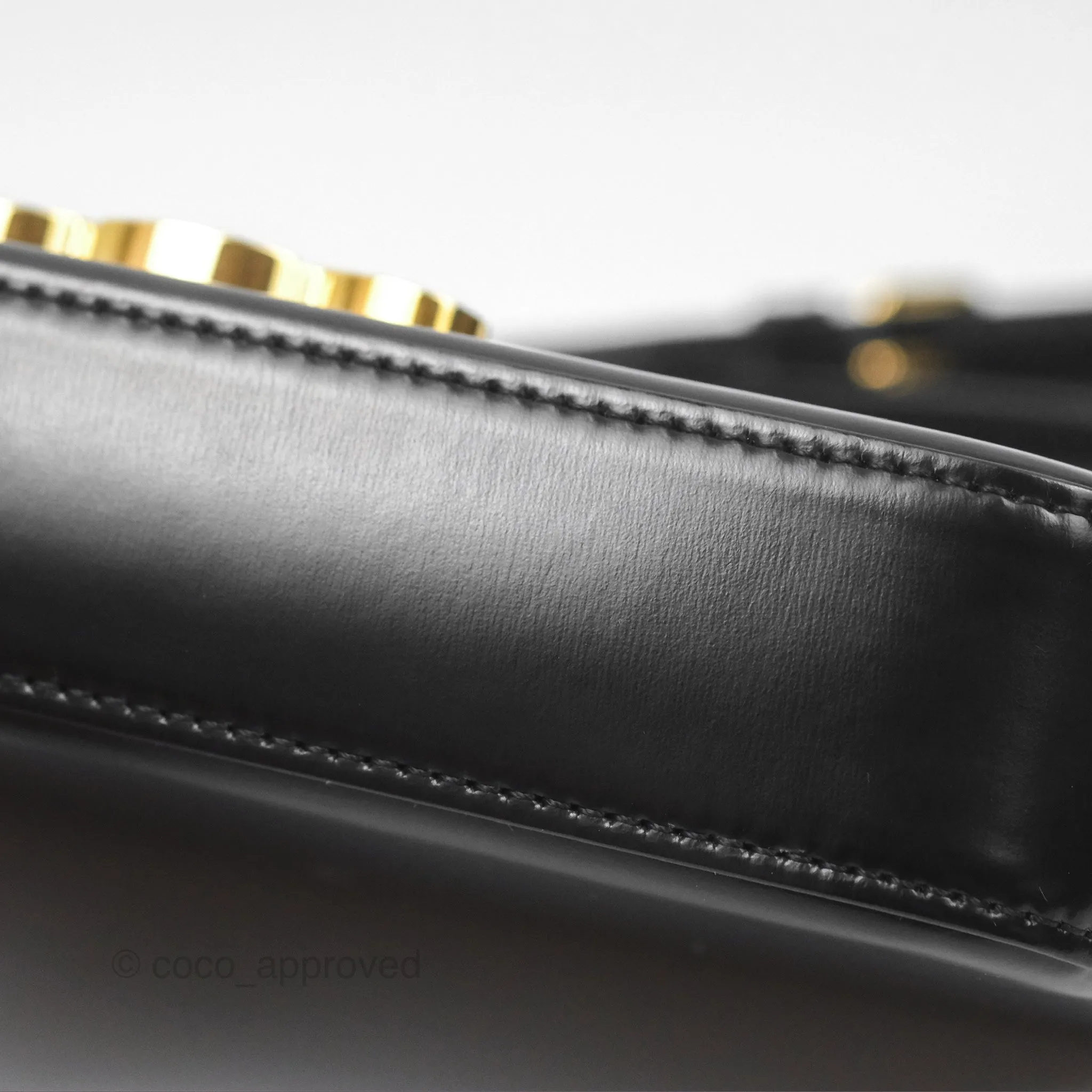 Celine Triomphe Shoulder Bag Black Calfskin