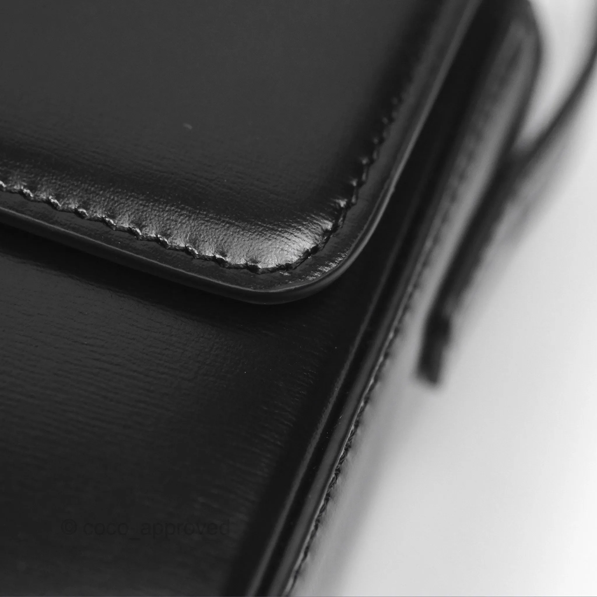 Celine Triomphe Shoulder Bag Black Calfskin