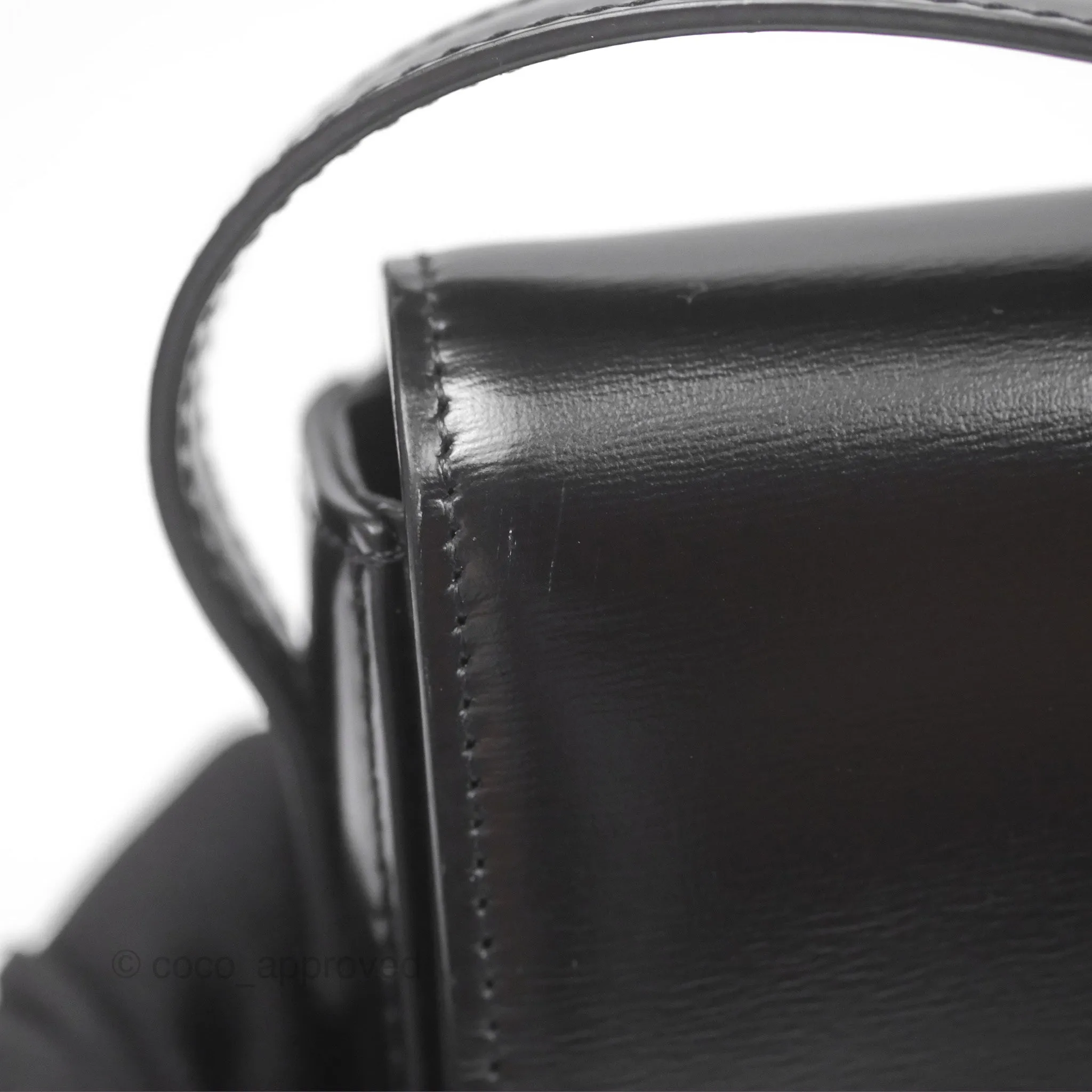 Celine Triomphe Shoulder Bag Black Calfskin