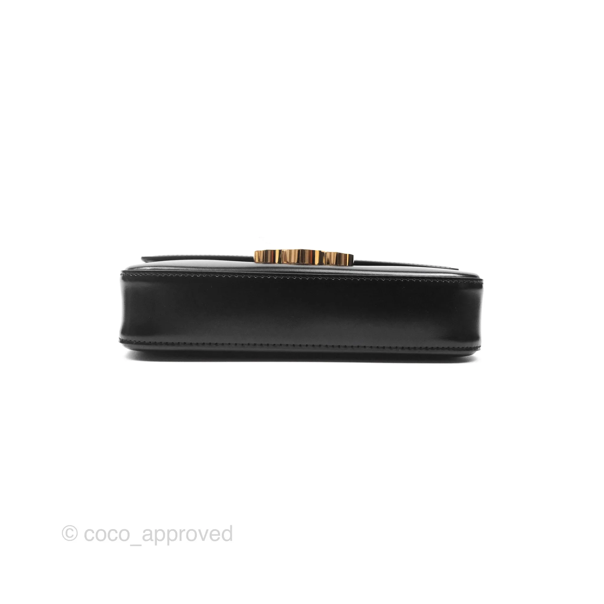 Celine Triomphe Shoulder Bag Black Calfskin
