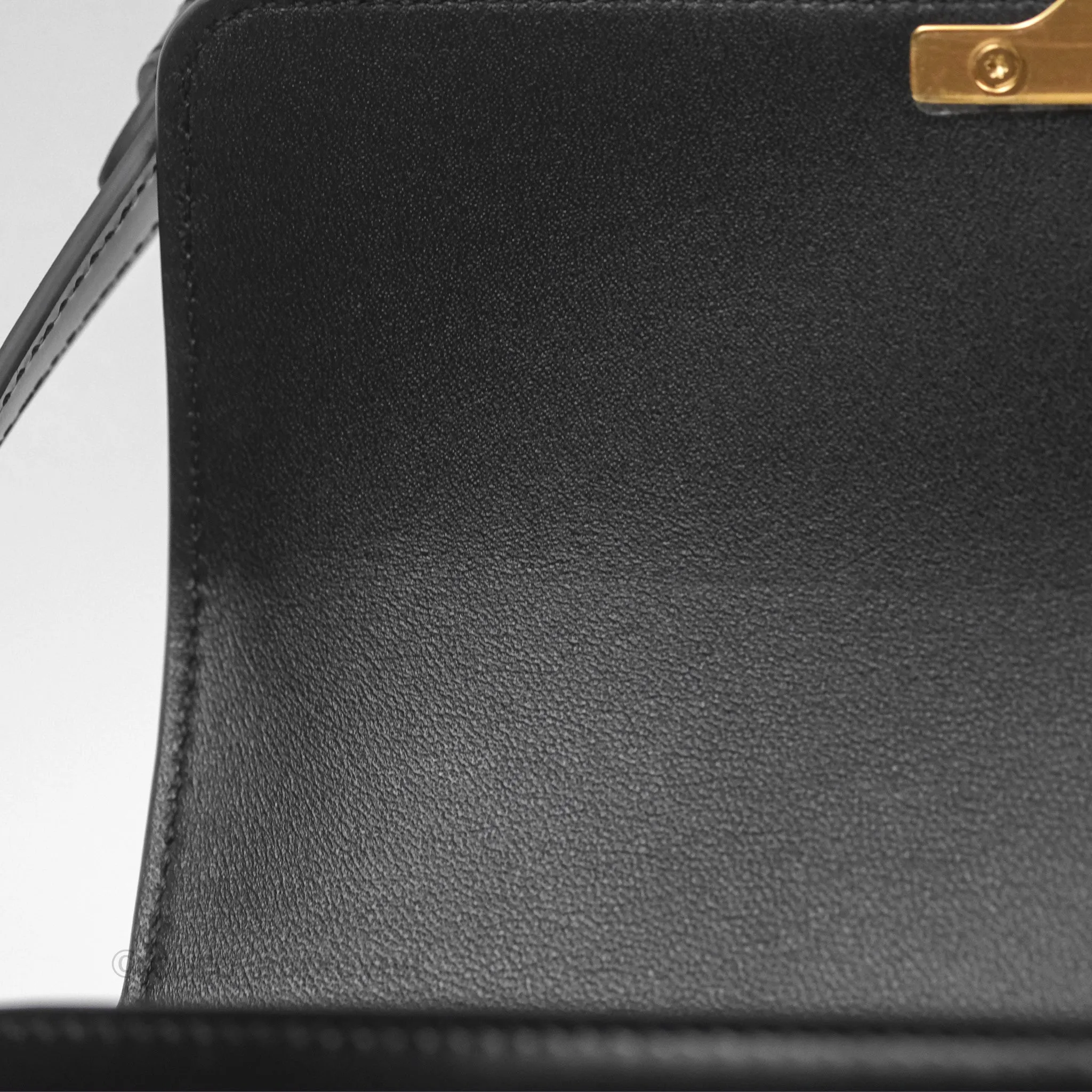 Celine Triomphe Shoulder Bag Black Calfskin