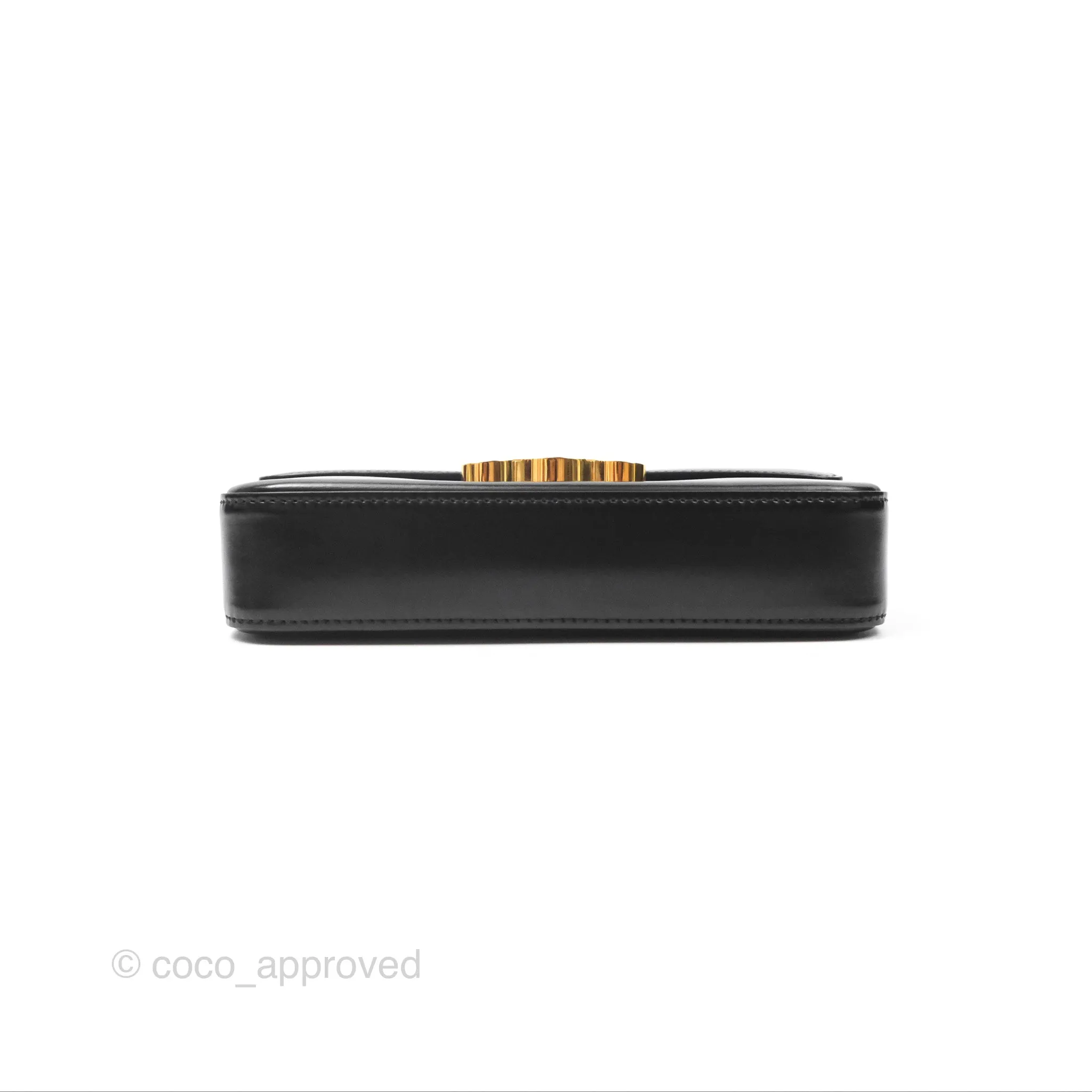 Celine Triomphe Shoulder Bag Black Calfskin