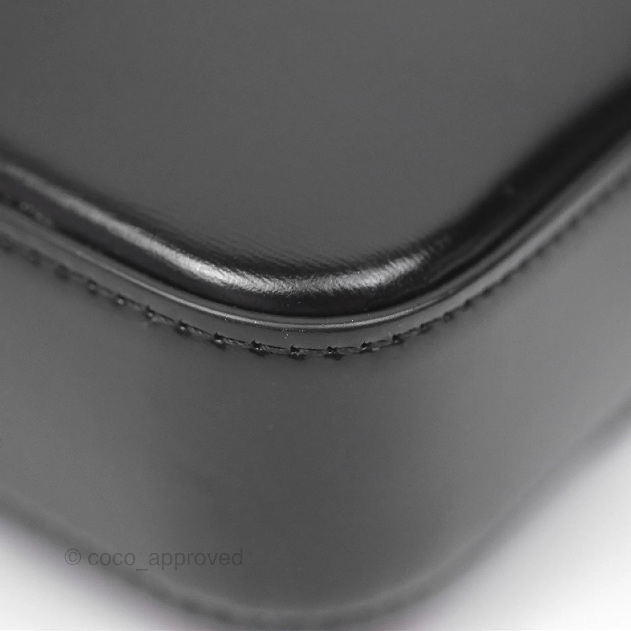 Celine Triomphe Shoulder Bag Black Calfskin