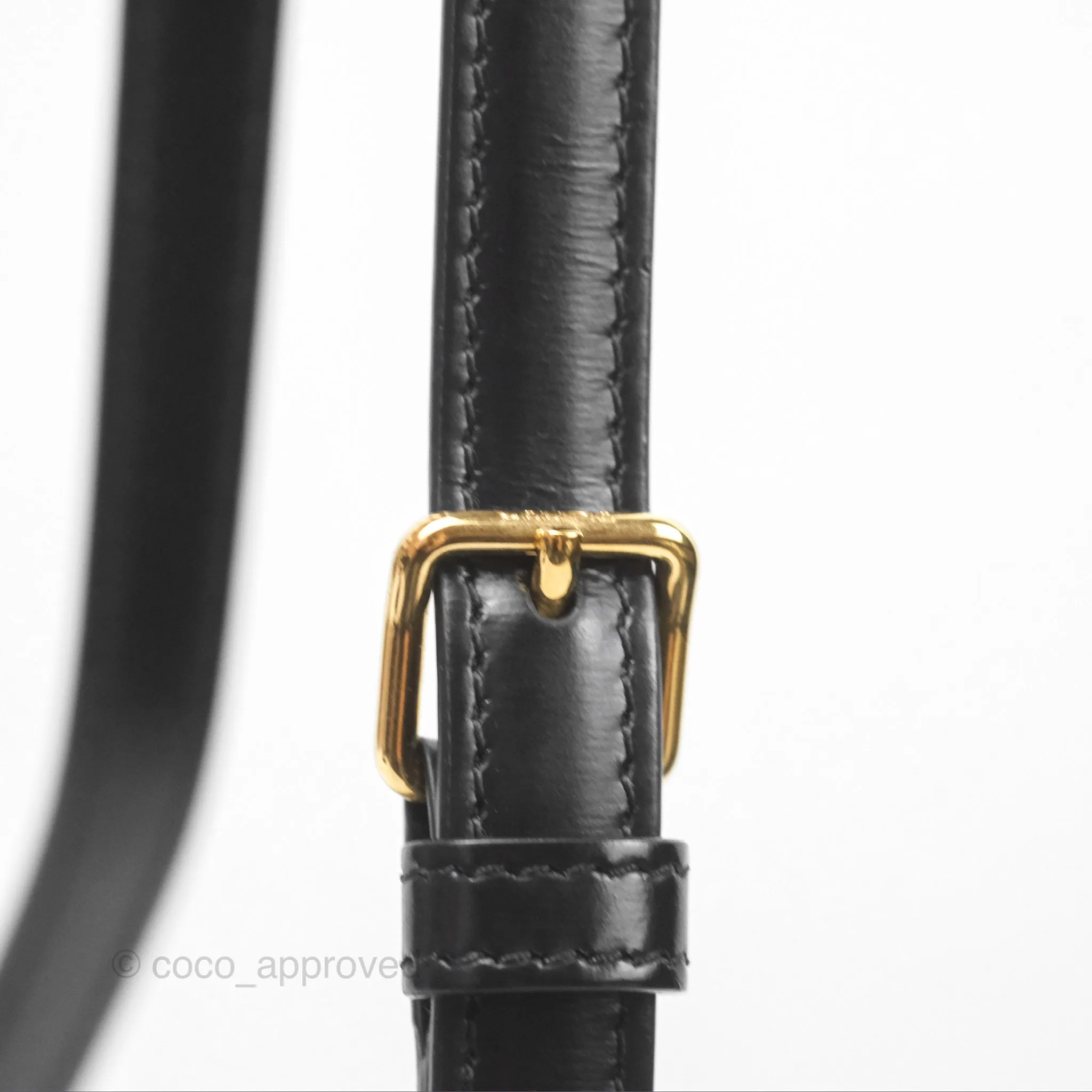 Celine Triomphe Shoulder Bag Black Calfskin