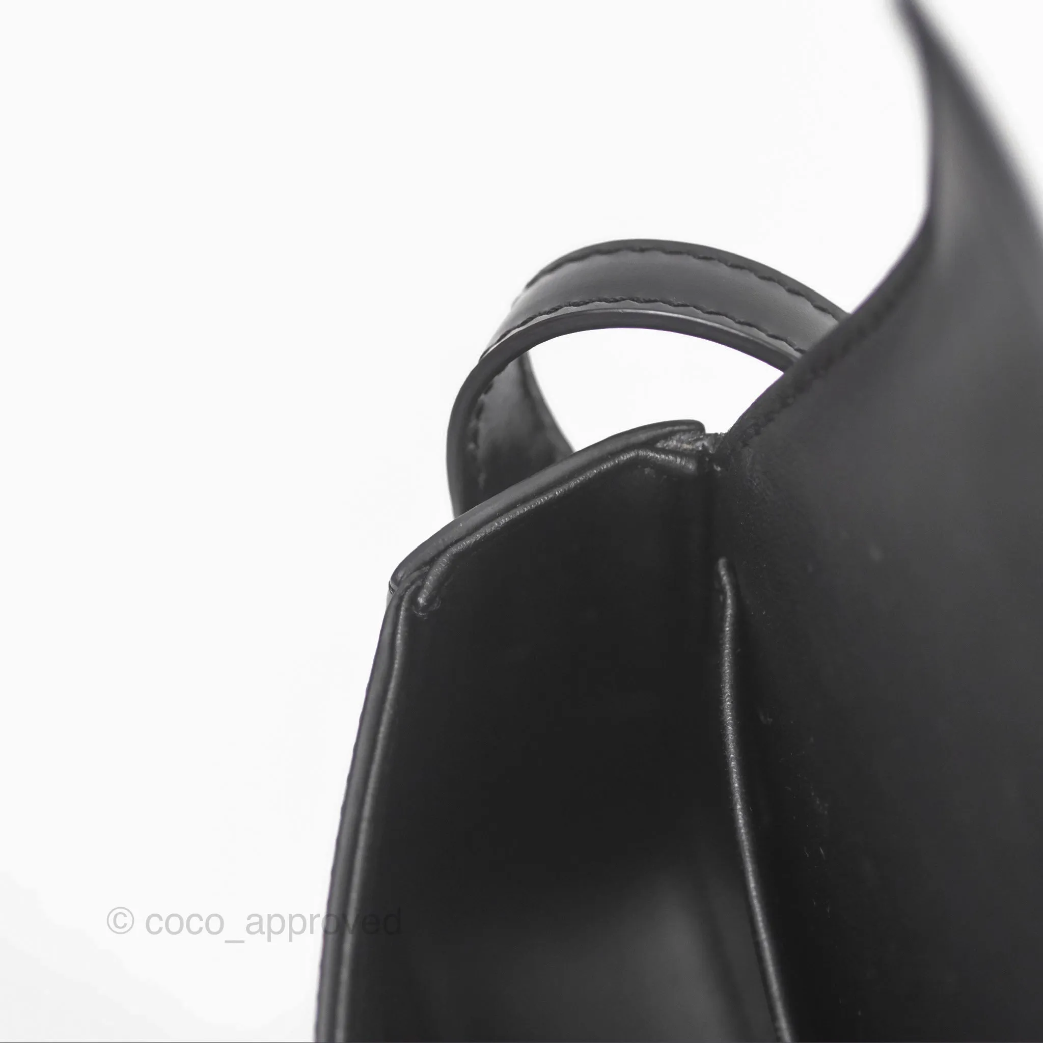 Celine Triomphe Shoulder Bag Black Calfskin