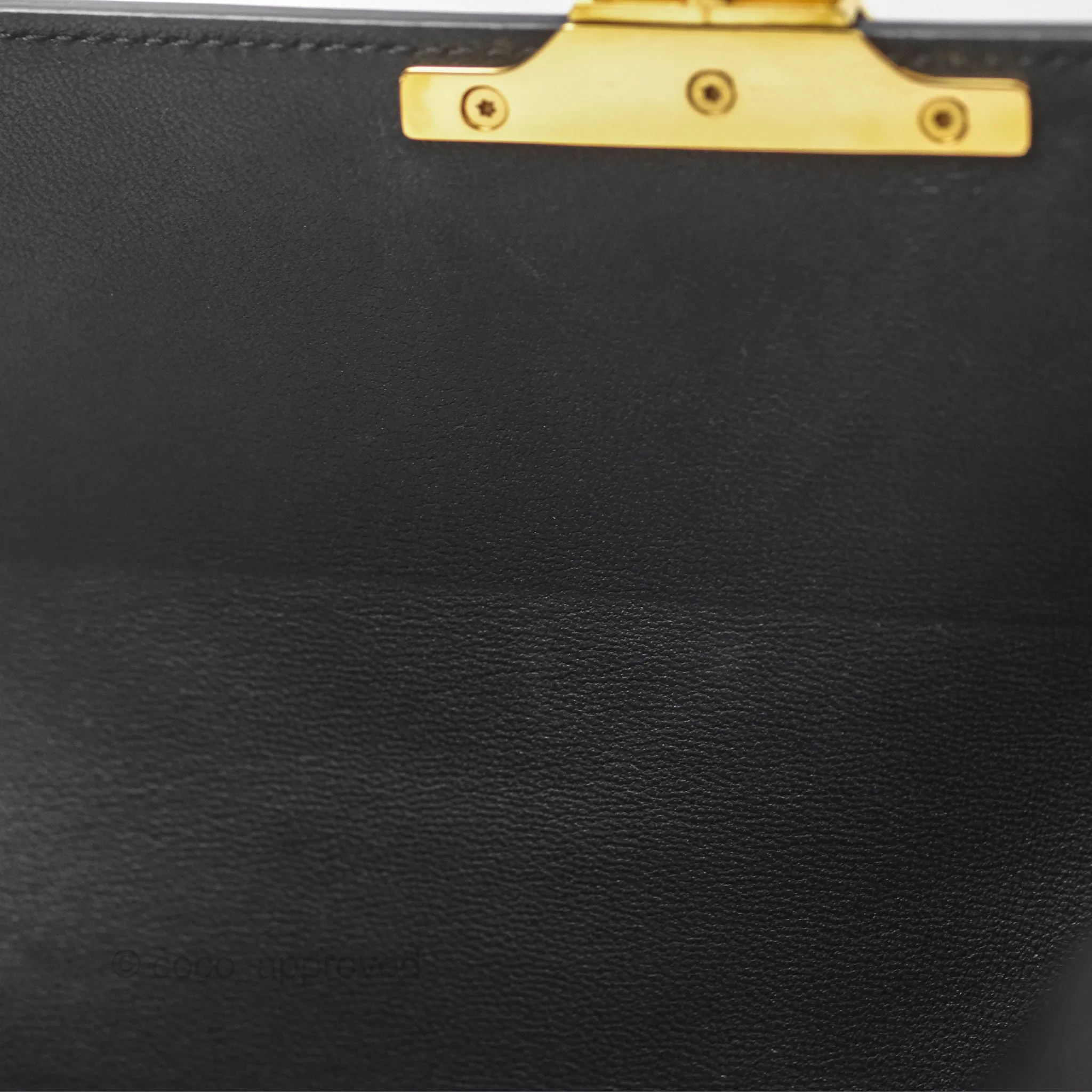 Celine Triomphe Shoulder Bag Black Calfskin