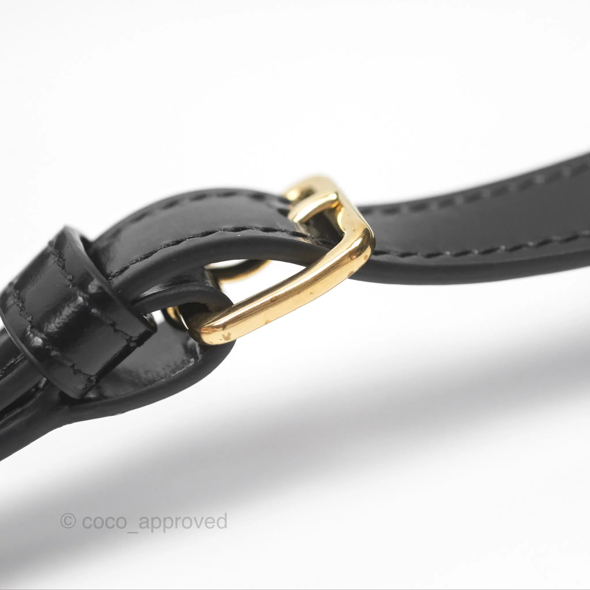 Celine Triomphe Shoulder Bag Black Calfskin