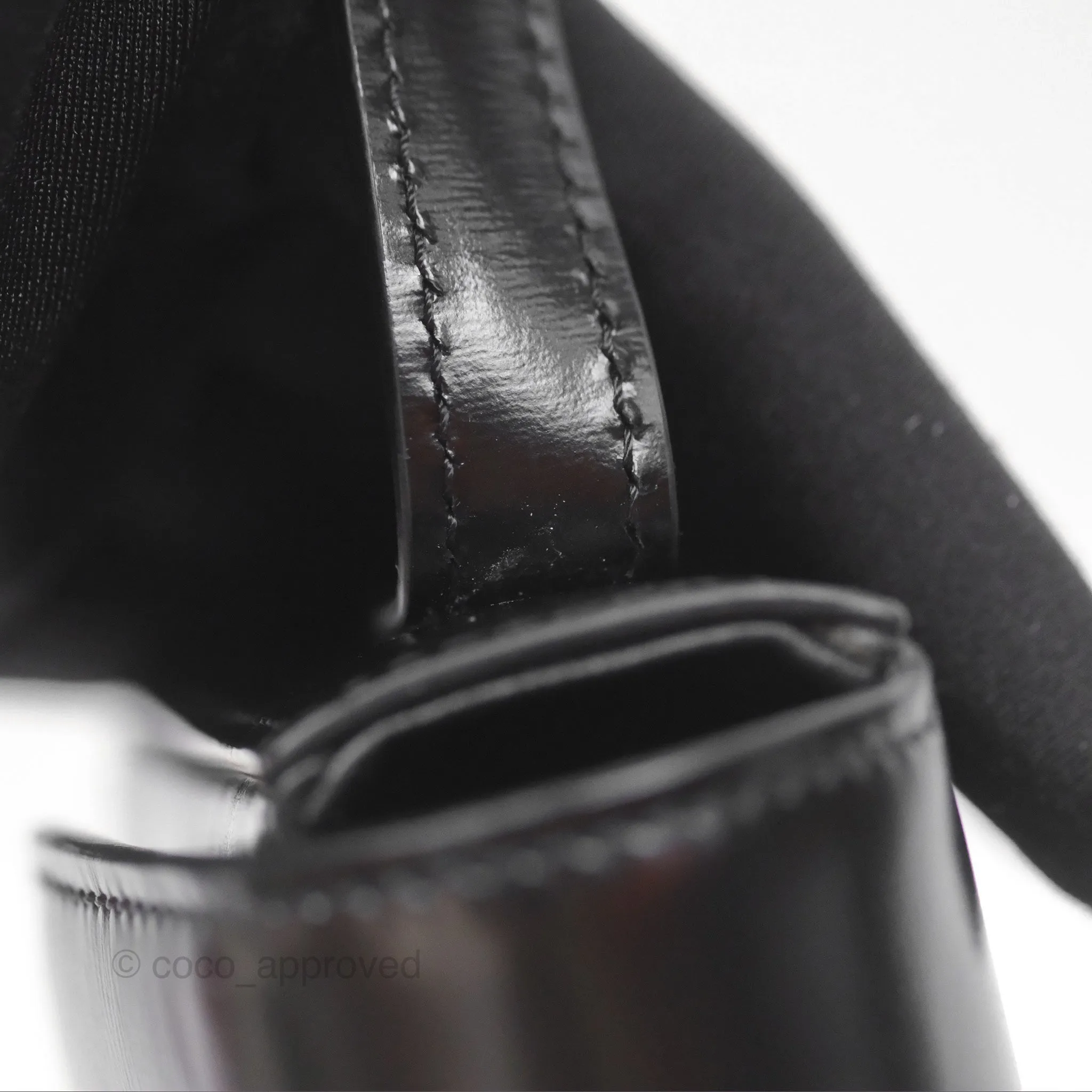 Celine Triomphe Shoulder Bag Black Calfskin