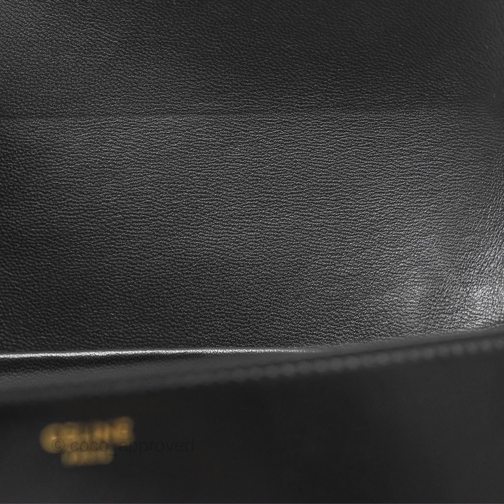 Celine Triomphe Shoulder Bag Black Calfskin