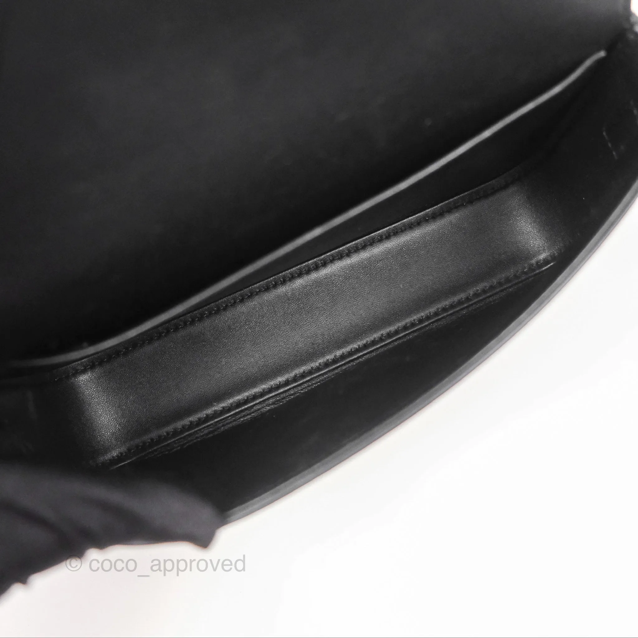 Celine Triomphe Shoulder Bag Black Calfskin
