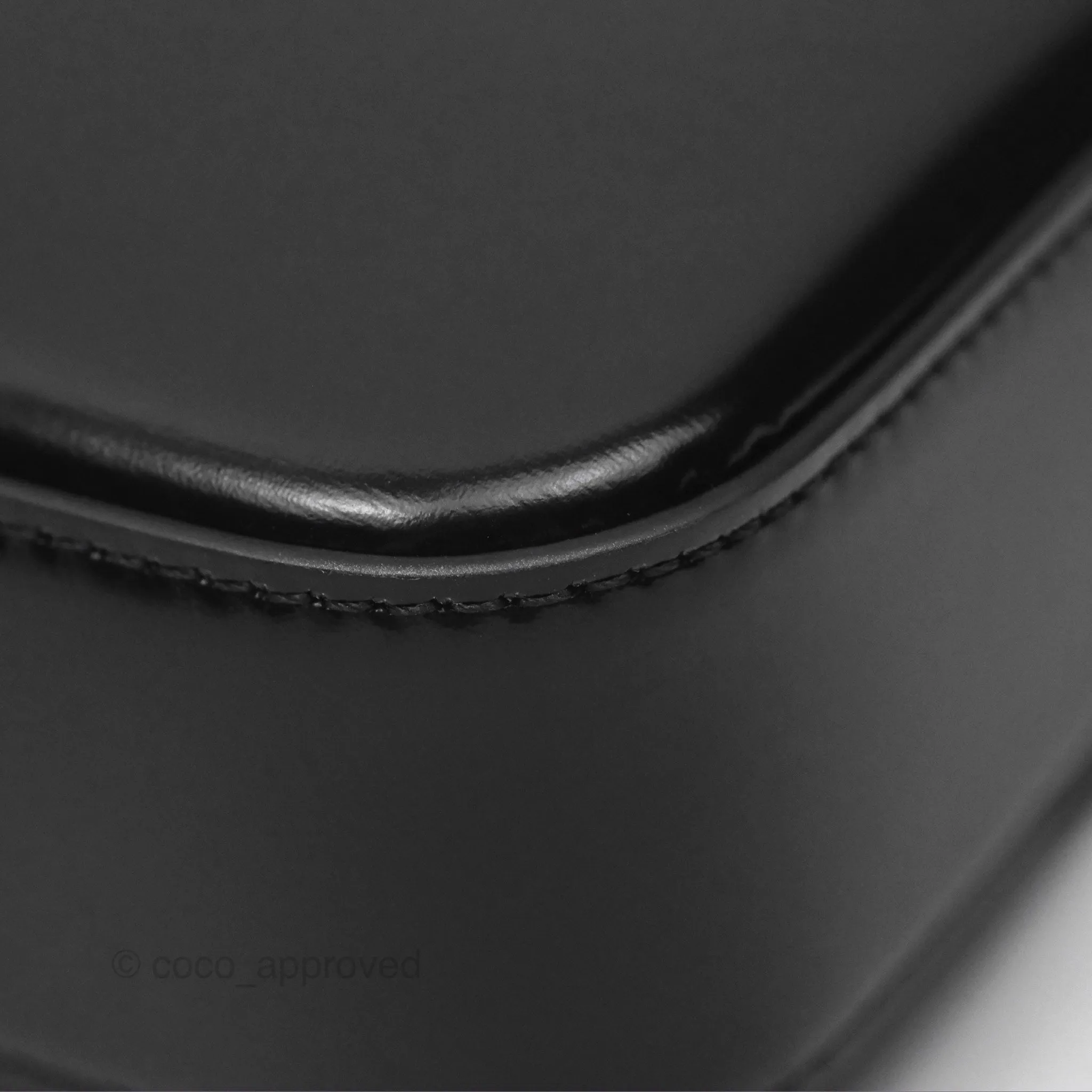 Celine Triomphe Shoulder Bag Black Calfskin