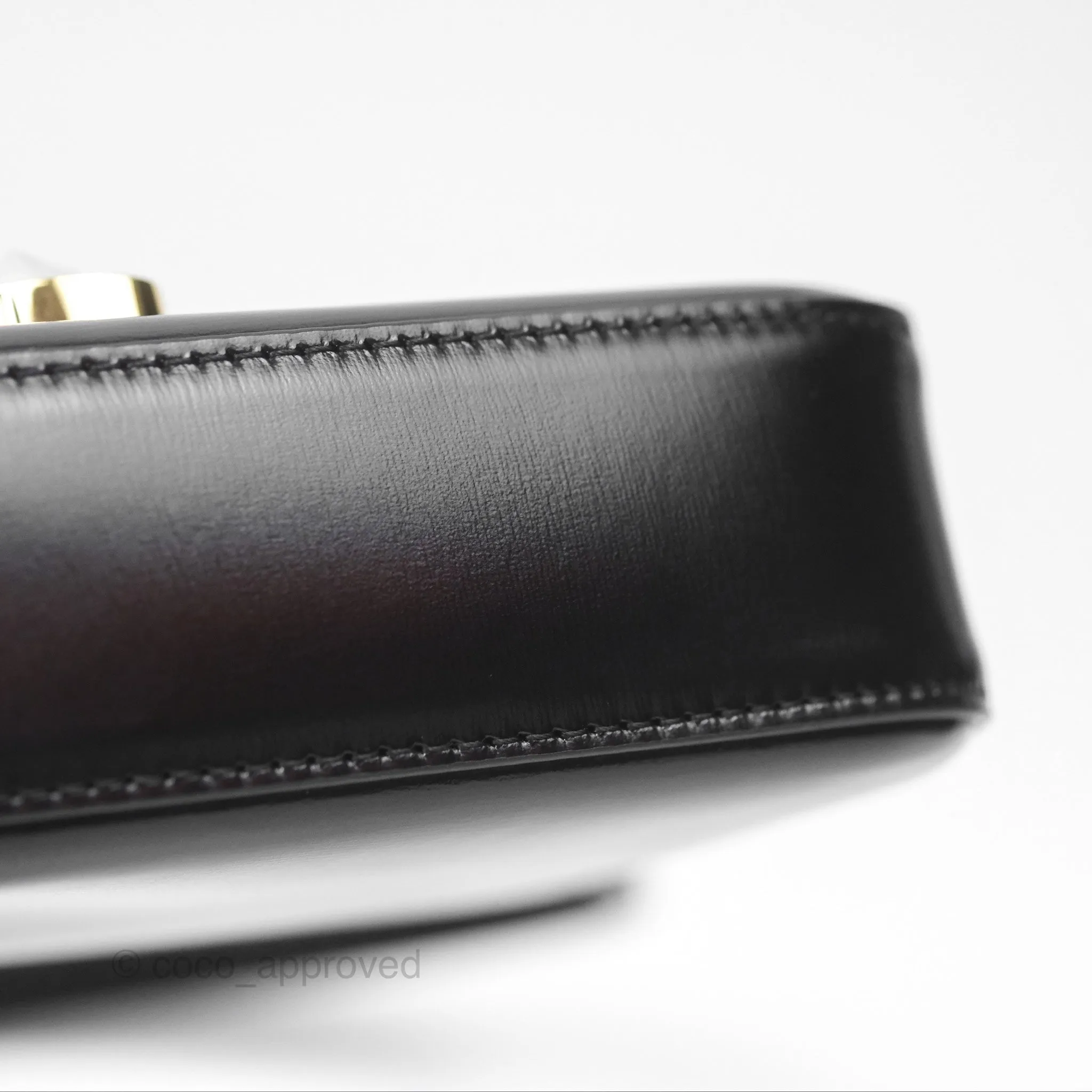 Celine Triomphe Shoulder Bag Black Calfskin