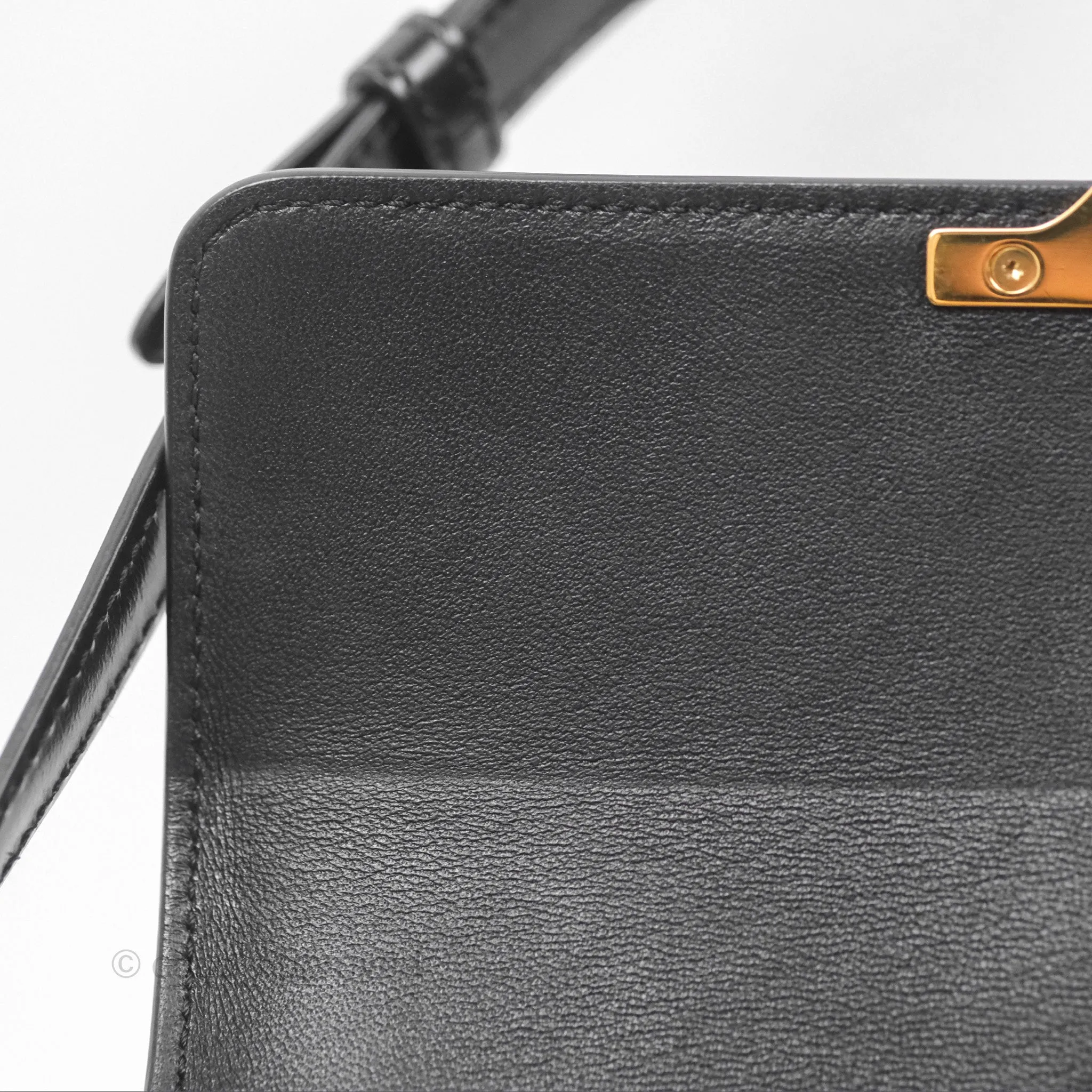 Celine Triomphe Shoulder Bag Black Calfskin