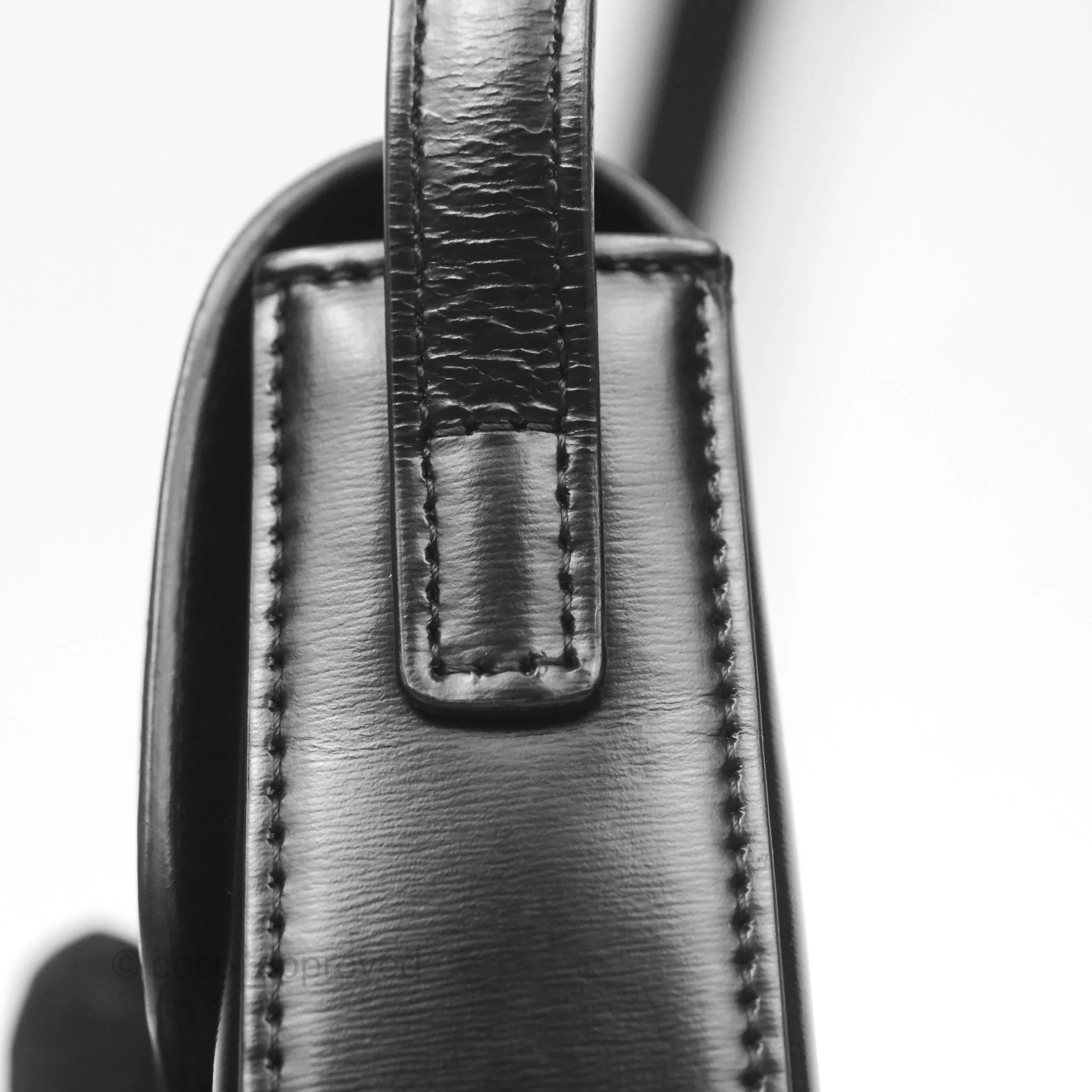Celine Triomphe Shoulder Bag Black Calfskin