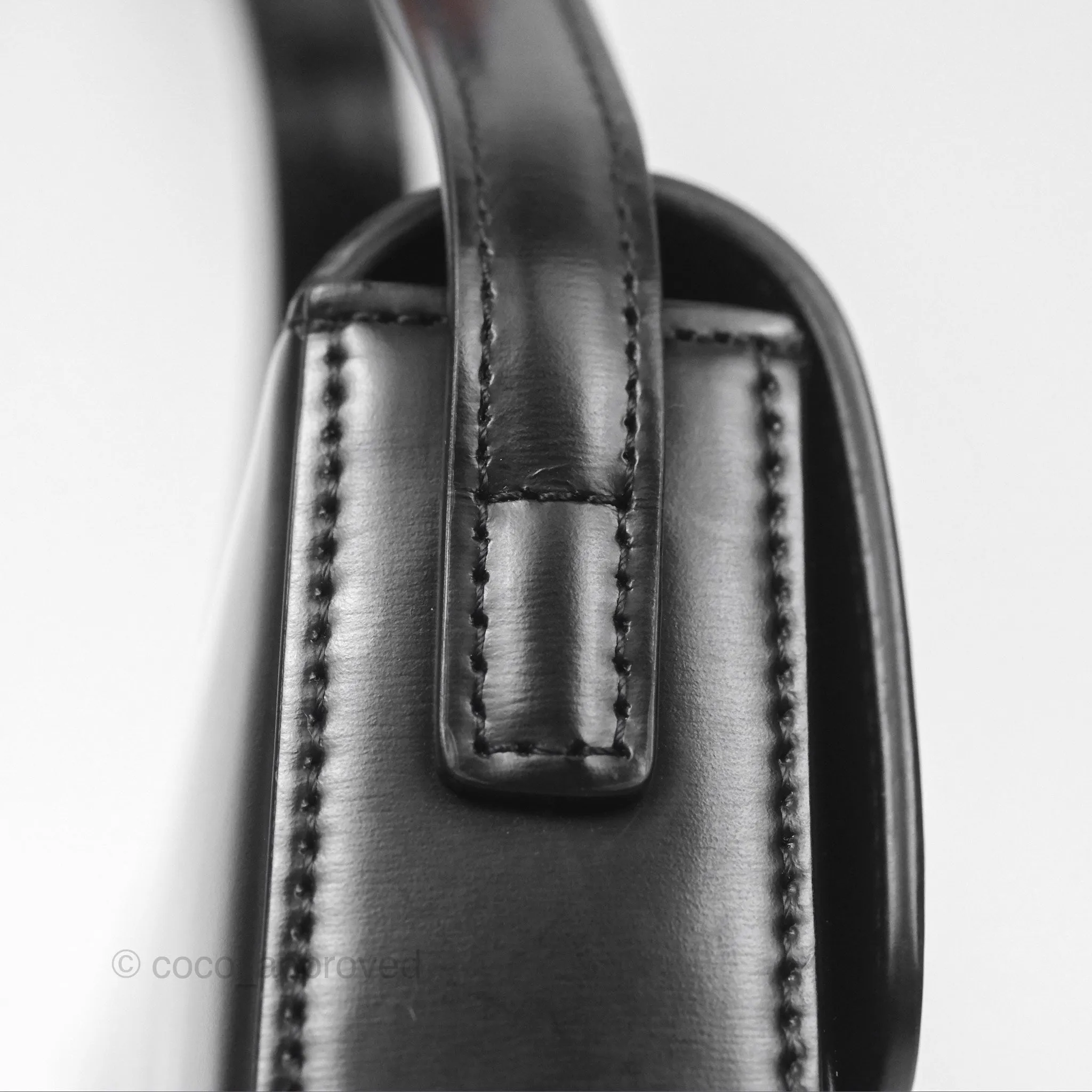 Celine Triomphe Shoulder Bag Black Calfskin