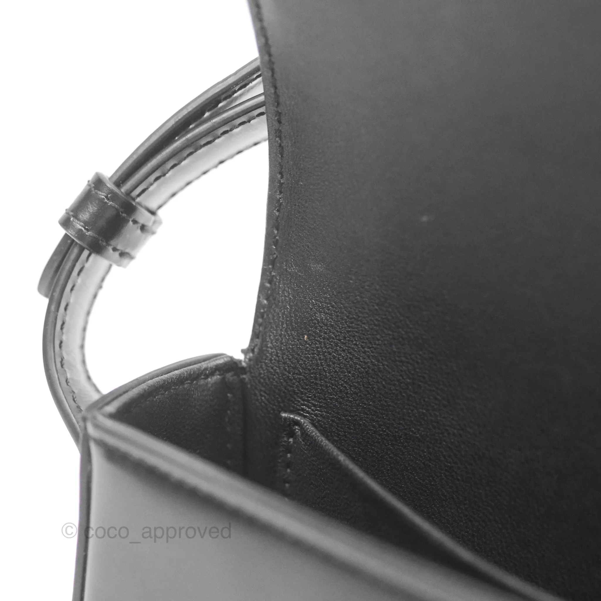 Celine Triomphe Shoulder Bag Black Calfskin