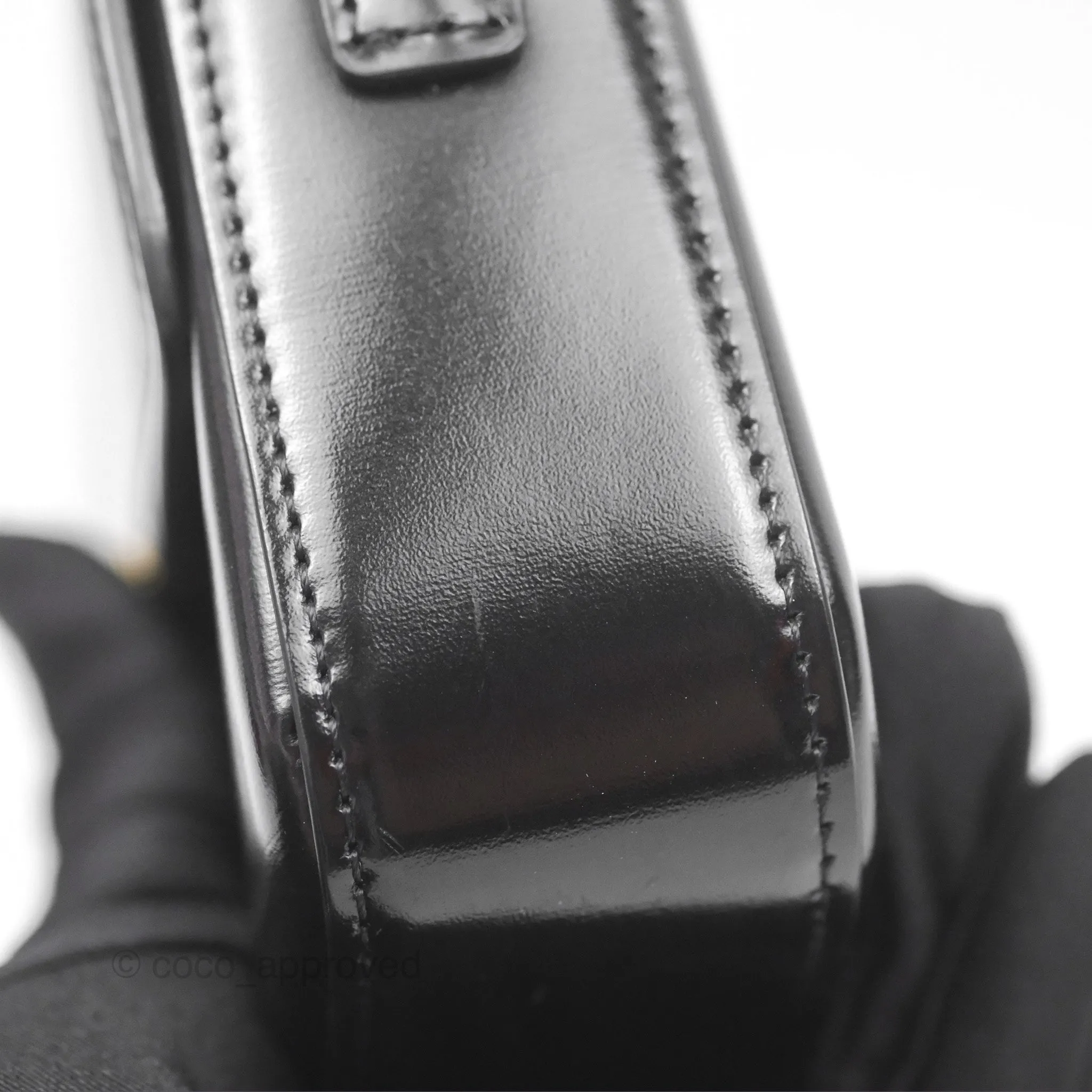 Celine Triomphe Shoulder Bag Black Calfskin