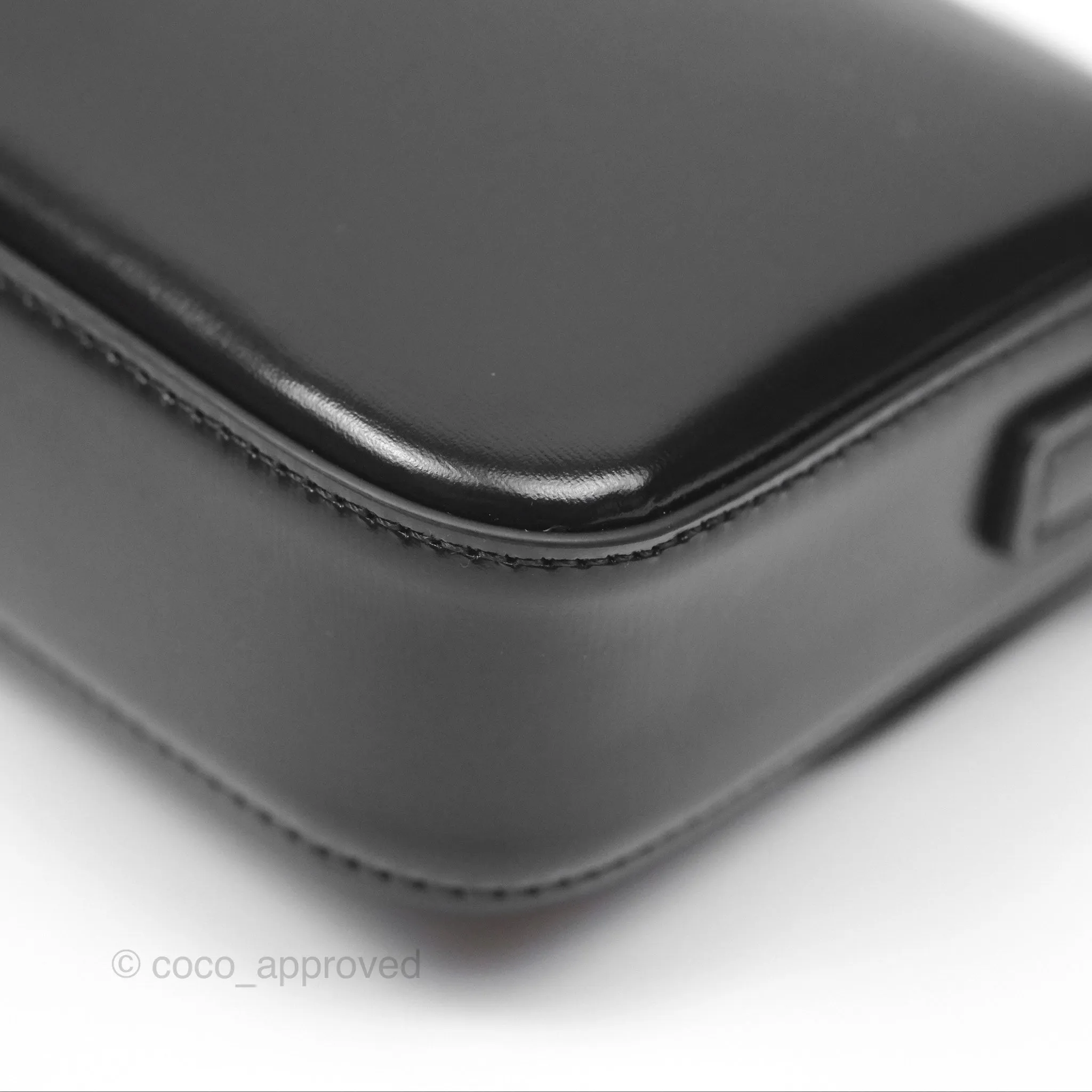 Celine Triomphe Shoulder Bag Black Calfskin