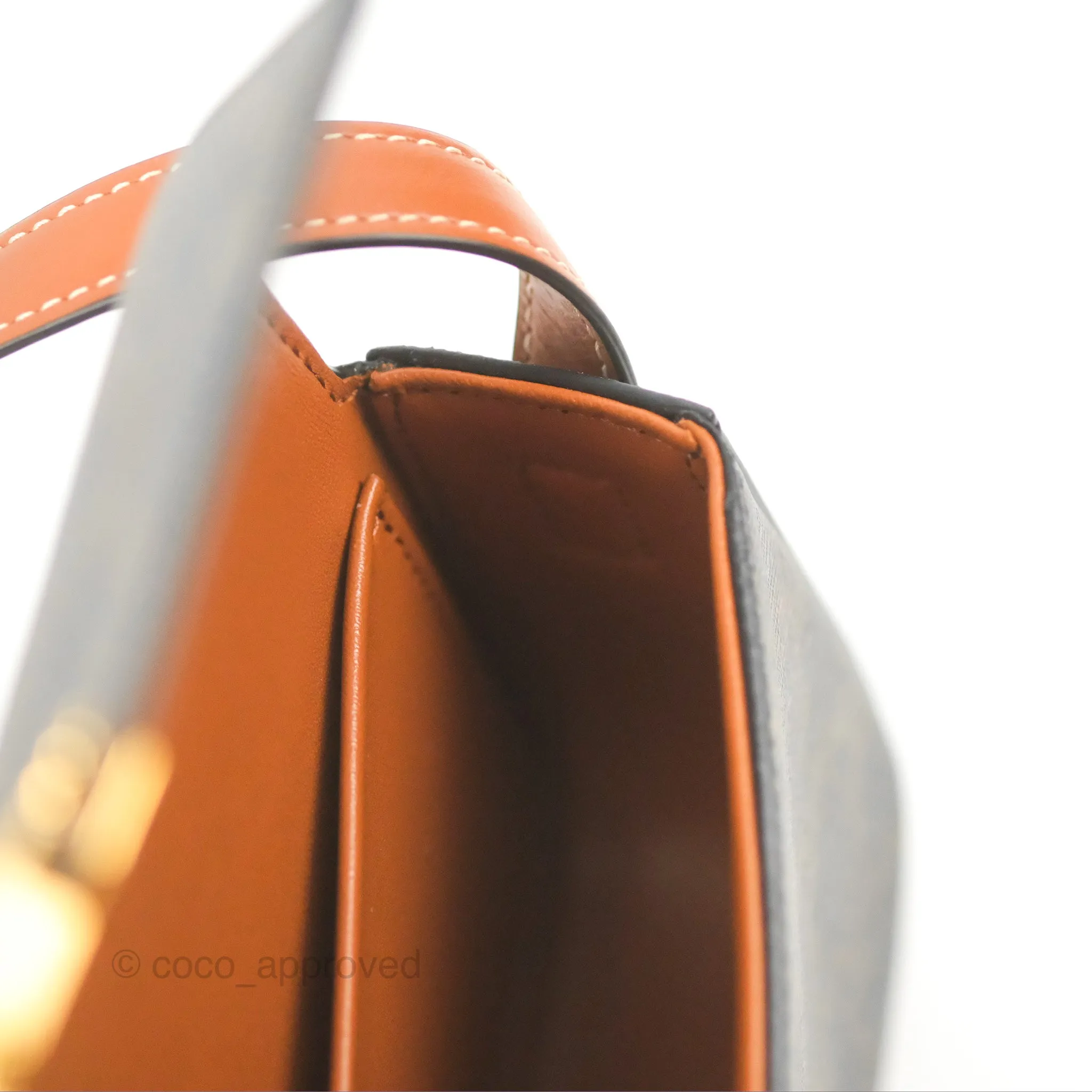 Celine Triomphe Shoulder Bag Tan Calfskin Triomphe Canvas