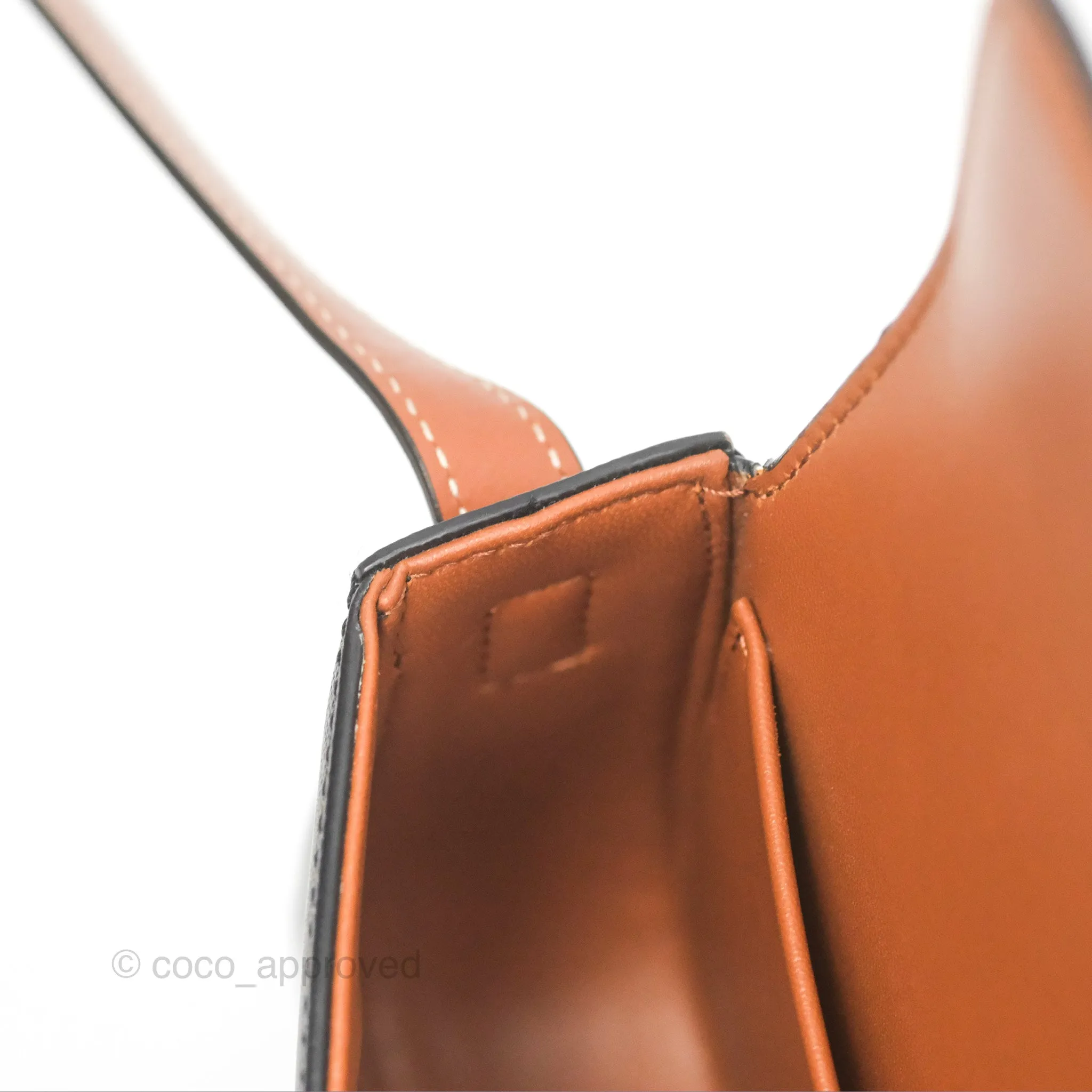 Celine Triomphe Shoulder Bag Tan Calfskin Triomphe Canvas